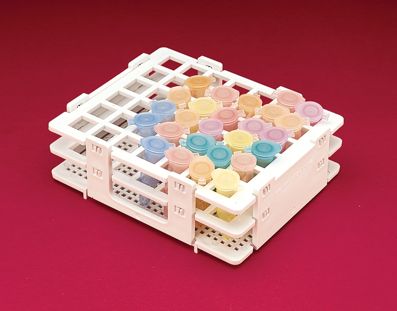 SP Bel-Art No-Wire Microcentrifuge Tube Rack; For 0.5ml Tubes, 63 Places