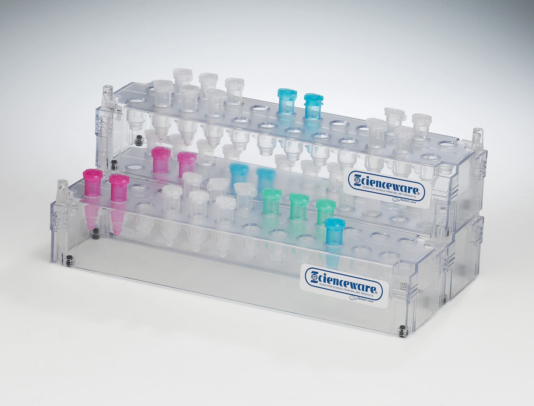 SP Bel-Art Connecting Microcentrifuge Tube Rack; For 1.5-2.0ml Tubes, 24 Places