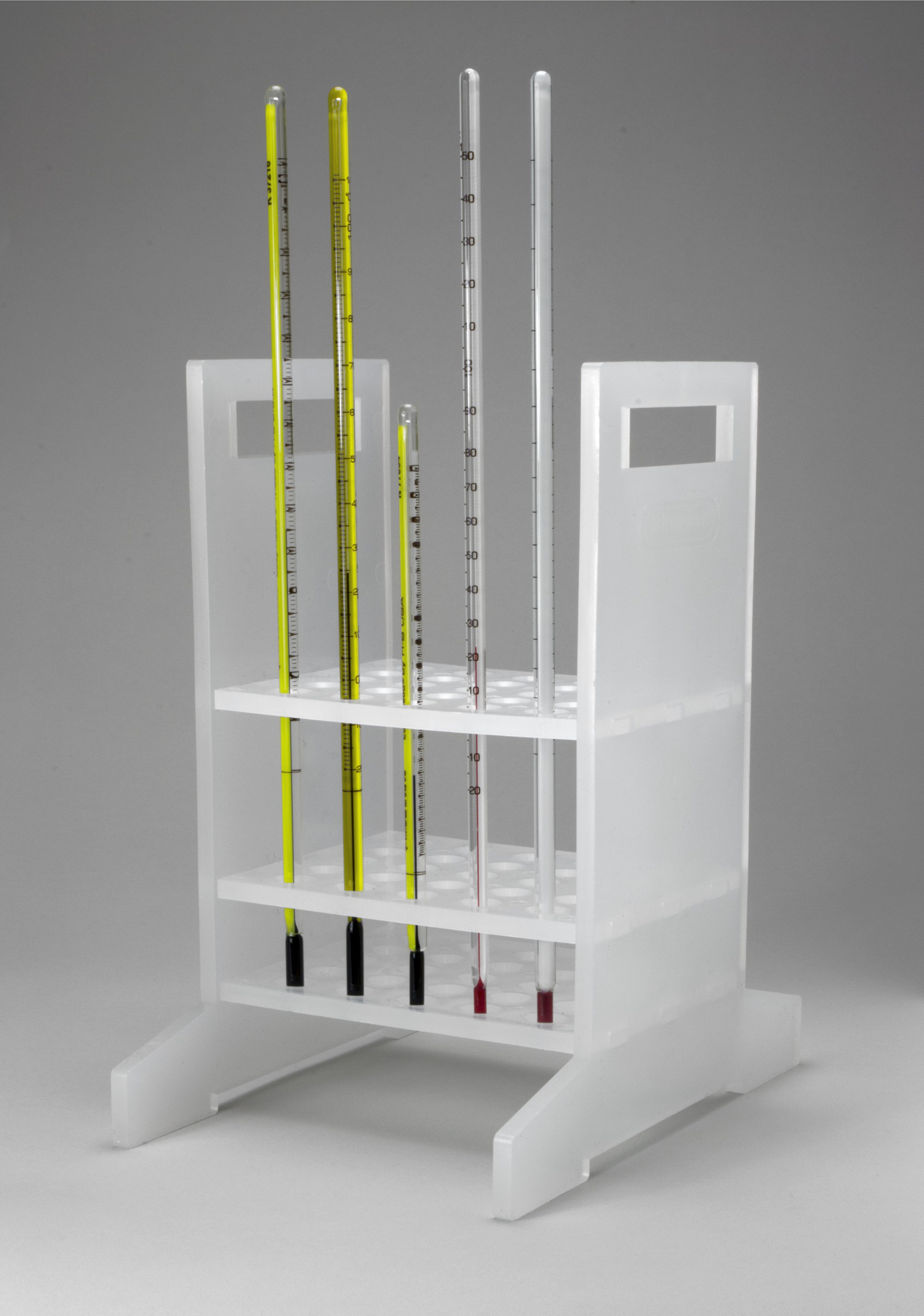 103205 LDPE Lab Thermometer Storage Rack, 8" Length X 10" Width X 5-3/4" Height