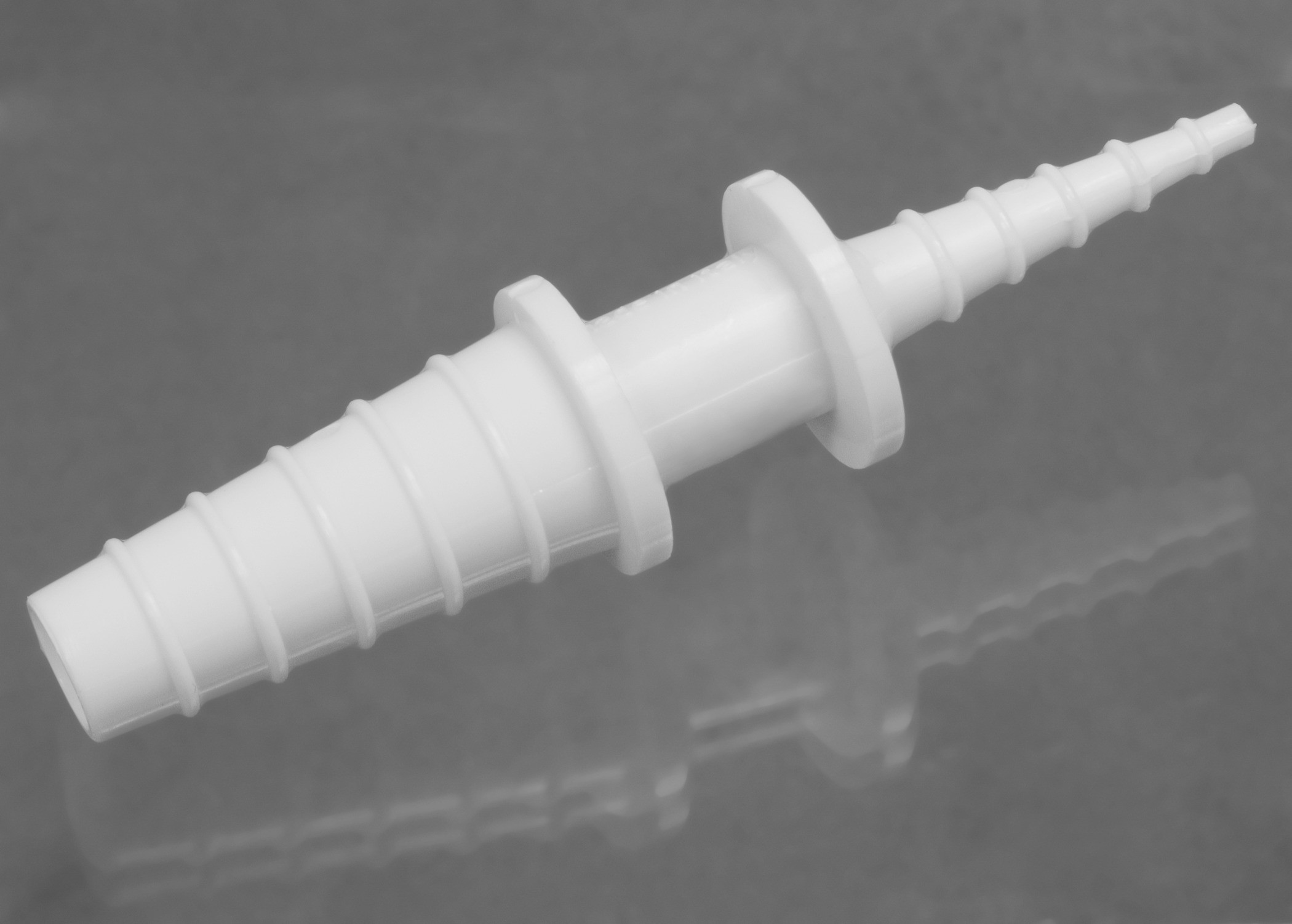 SP Bel-Art Stepped Tubing Connectors for ³⁄₁₆ in. to ½ in. Tubing; Polypropylene (Pack of 12)