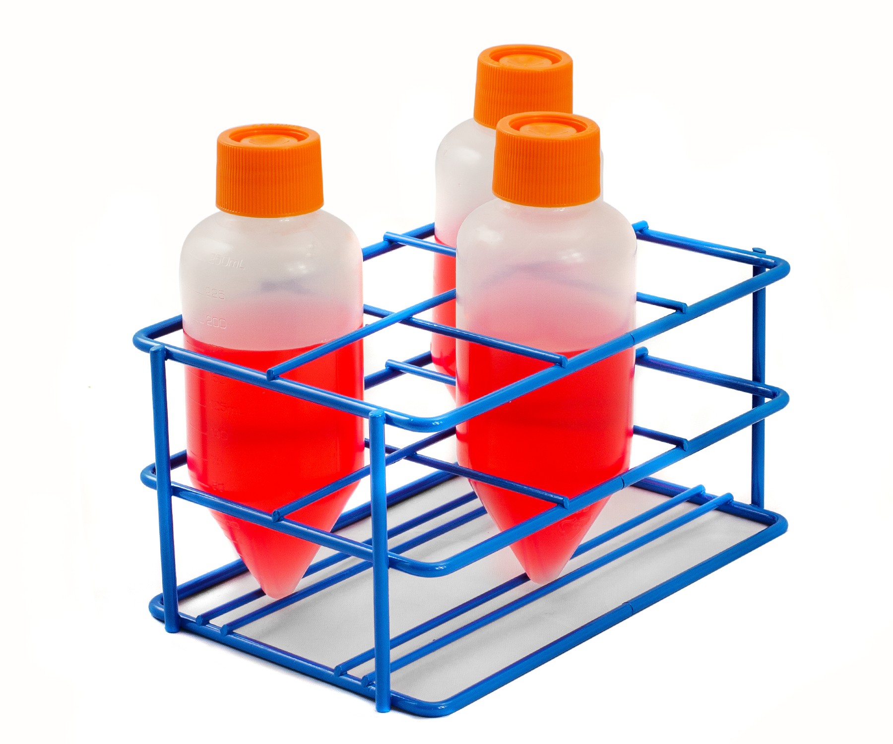 9/¹//₂ x 7⁷//₁₆ x 2/¹//₂ in. Bel-Art F18759-0001 Poxygrid Test Tube Rack; 13-16mm Blue 108 Places