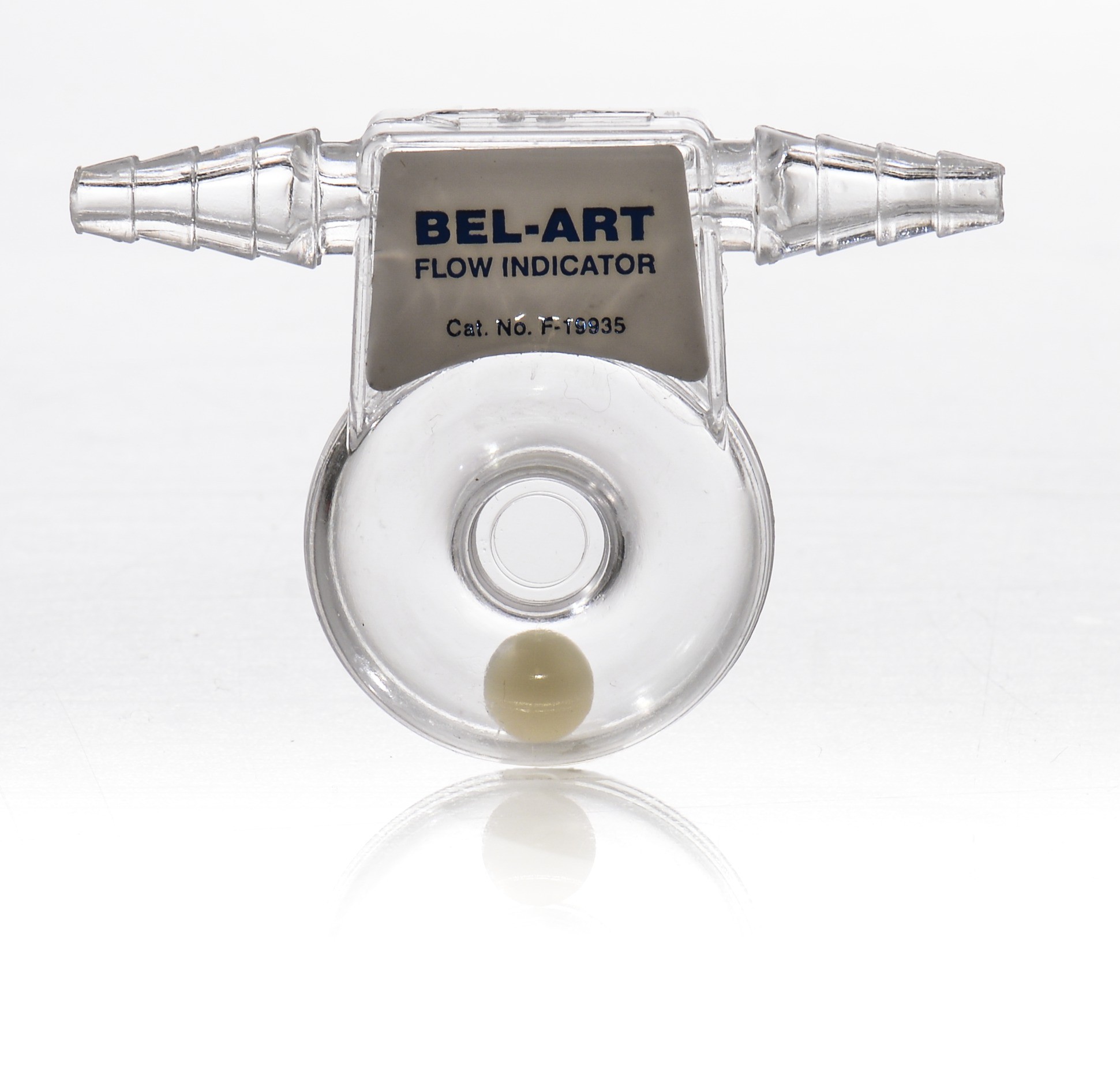 SP Bel-Art Clear Polycarbonate Flow Indicator; 3 x 2¼ in., for ¼ to ⅜ in. I.D. Tubing 