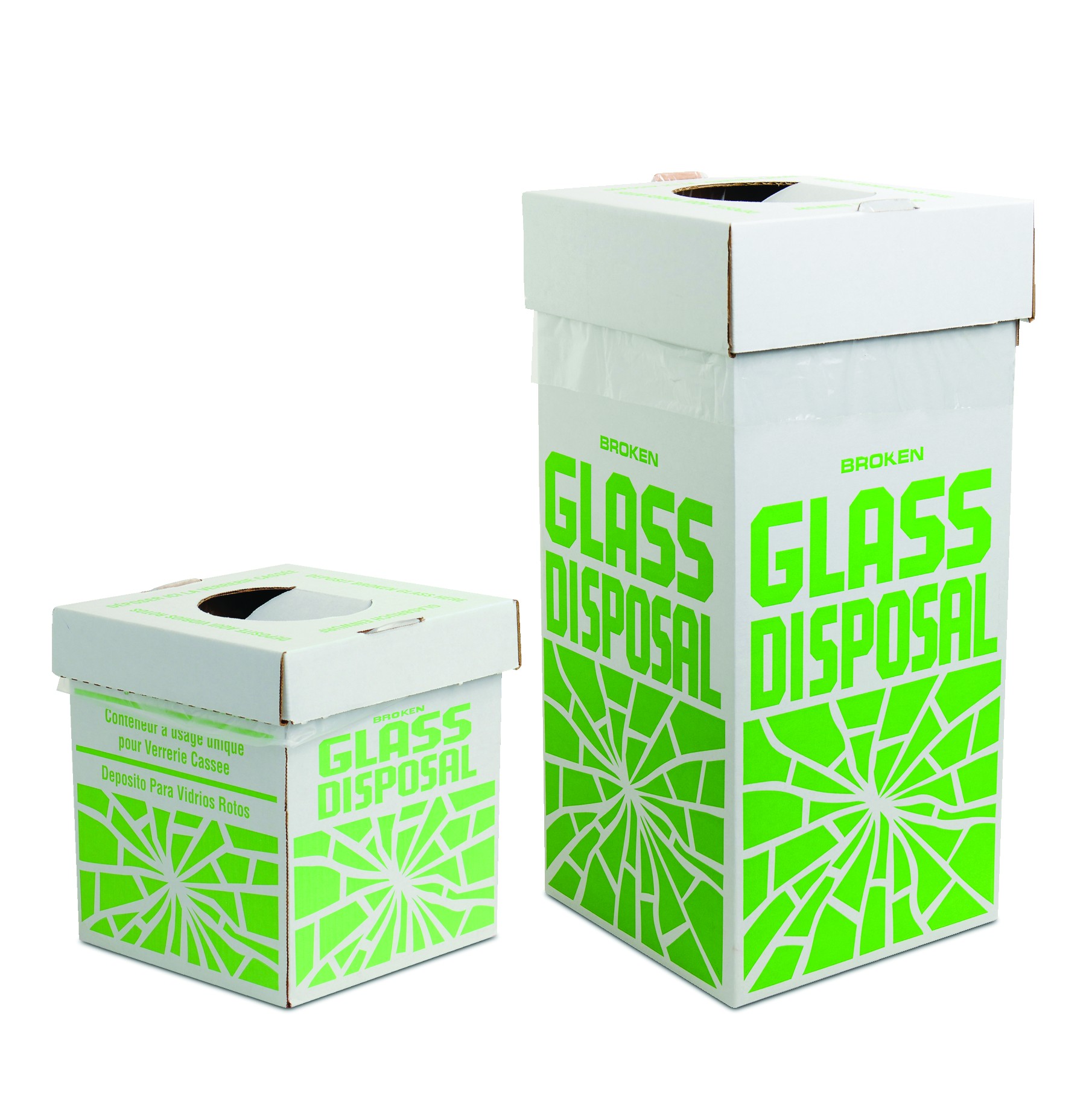 SP Bel-Art Cardboard Disposal Cartons for Glass; 8 x 8 x 10 in., Benchtop Model (Pack of 6)