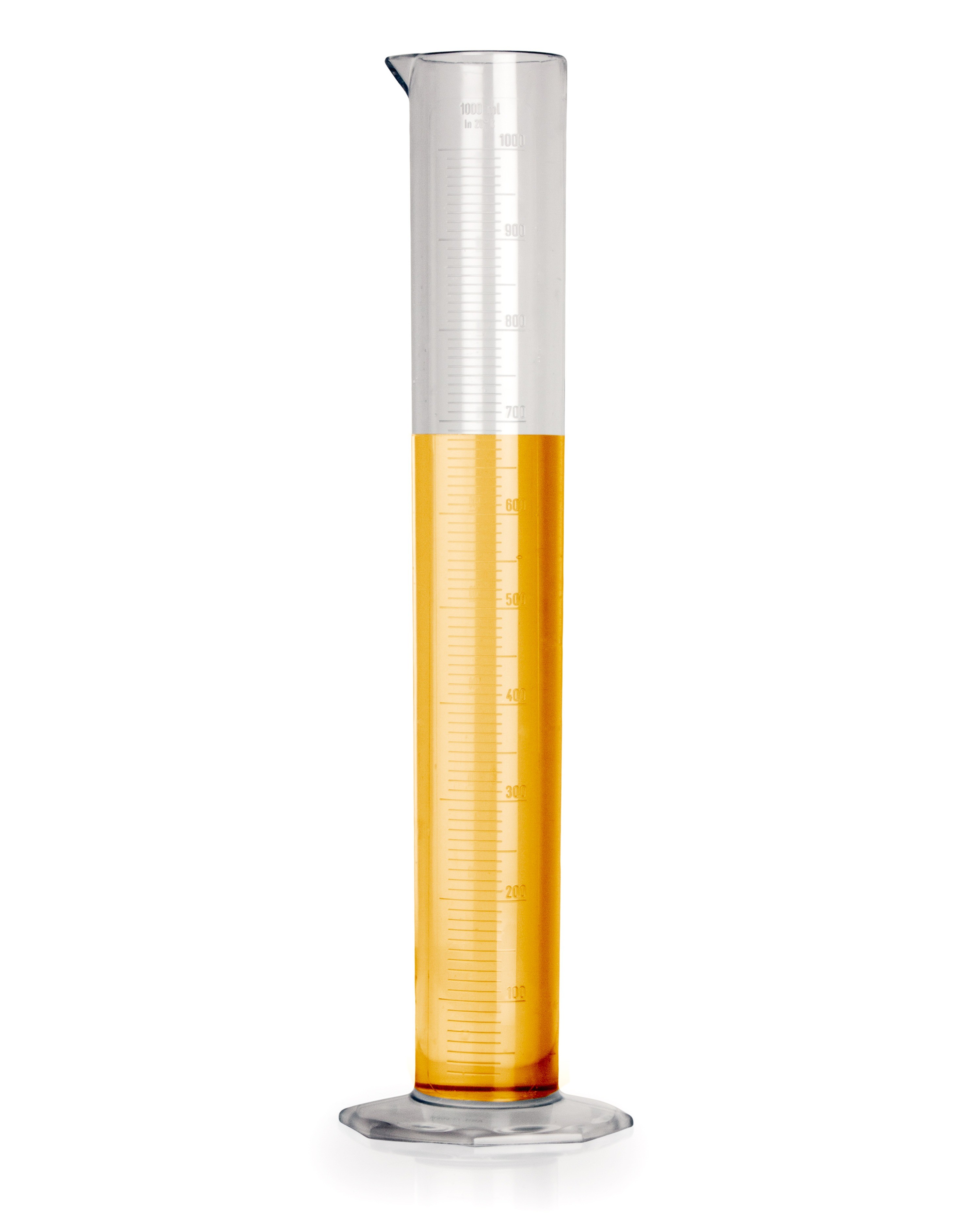 SP Bel-Art 1000ml Clear TPX Graduated Cylinder; 10.0ml Graduation