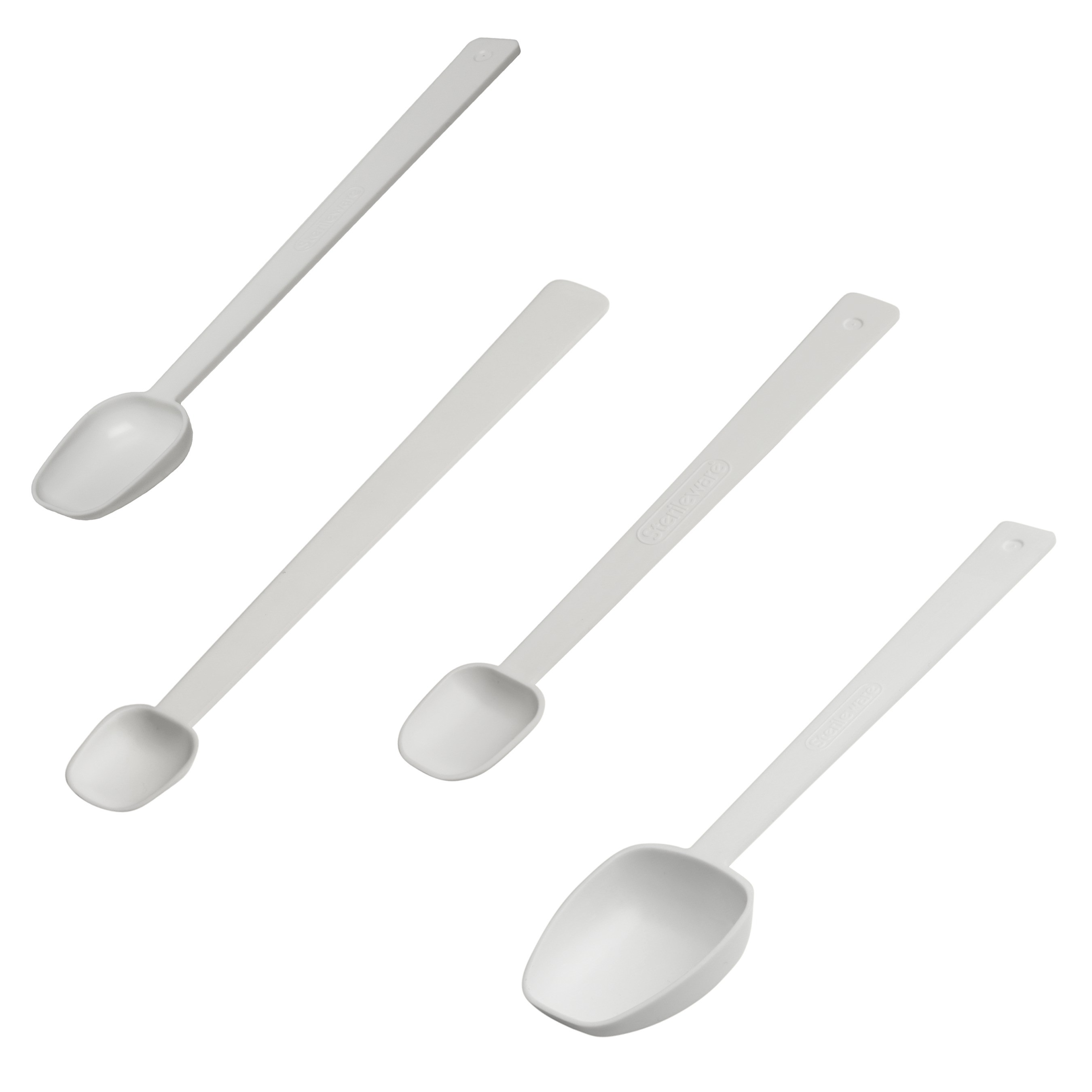 SP Bel-Art Long Handle Sampling Spoon Assortment; Non-Sterile Plastic (Pack of 12)