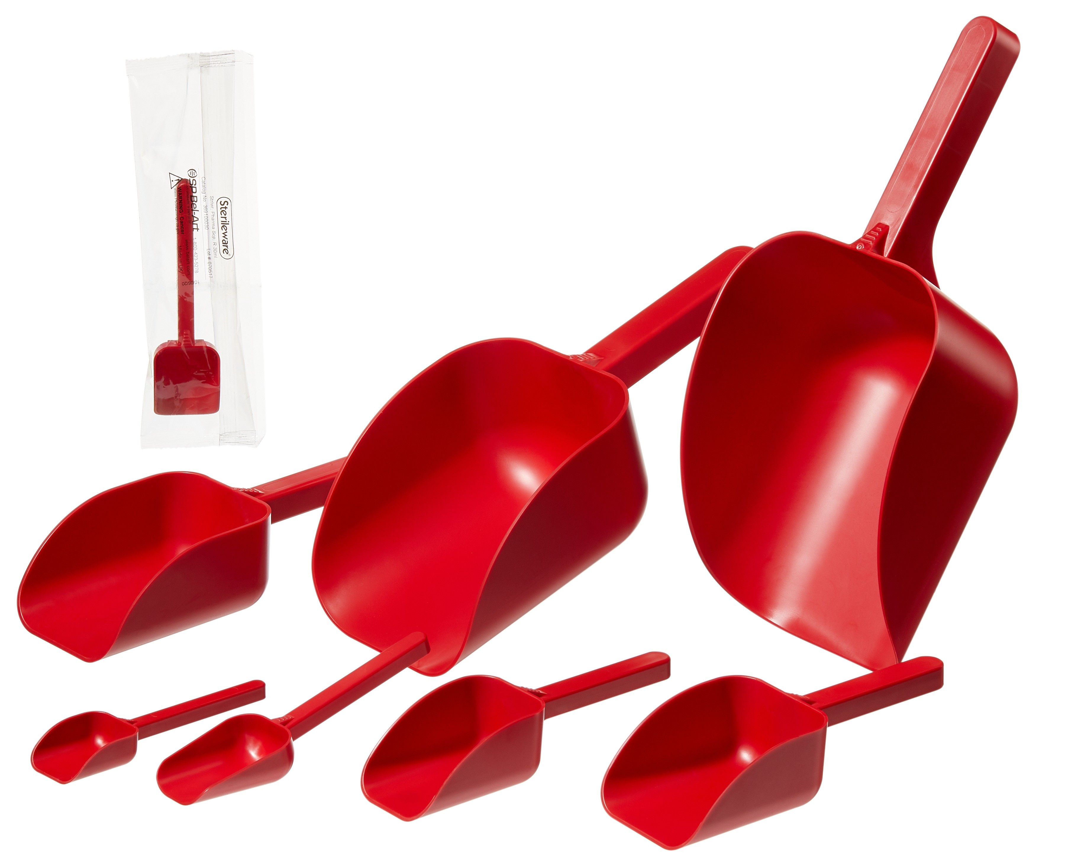 Sterileware Pharma Scoops – Red