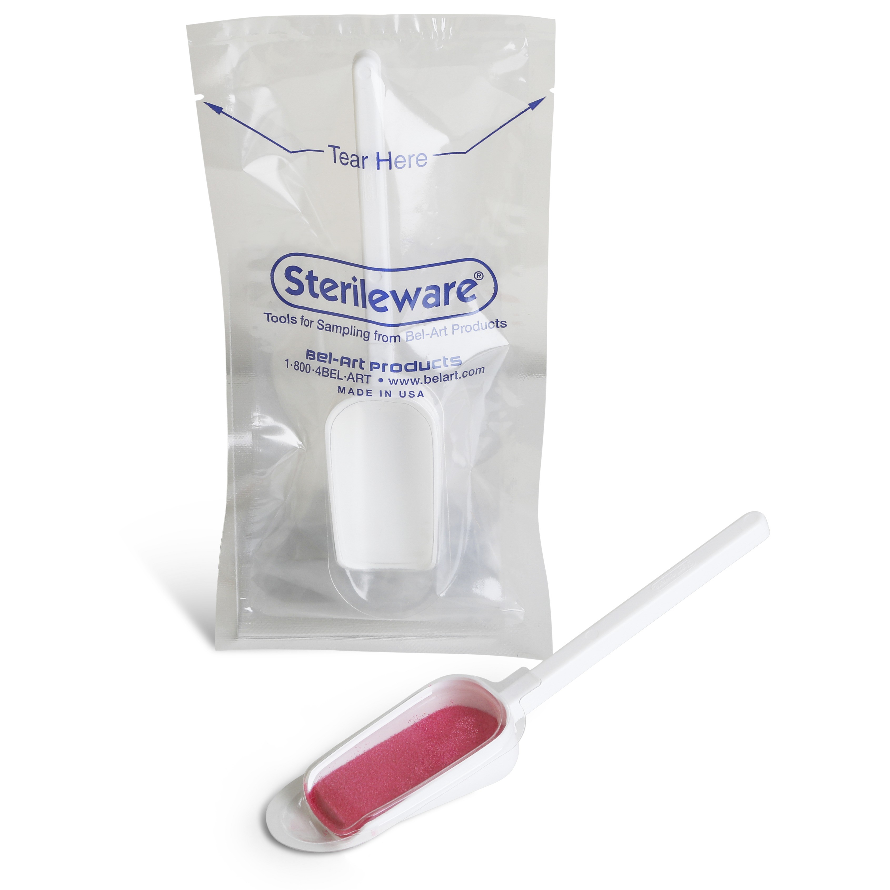 SP Bel-Art Sterileware Scoop Sampling System; 60ml (2oz), Sterile Plastic, Individually Sealed (Pack of 10)