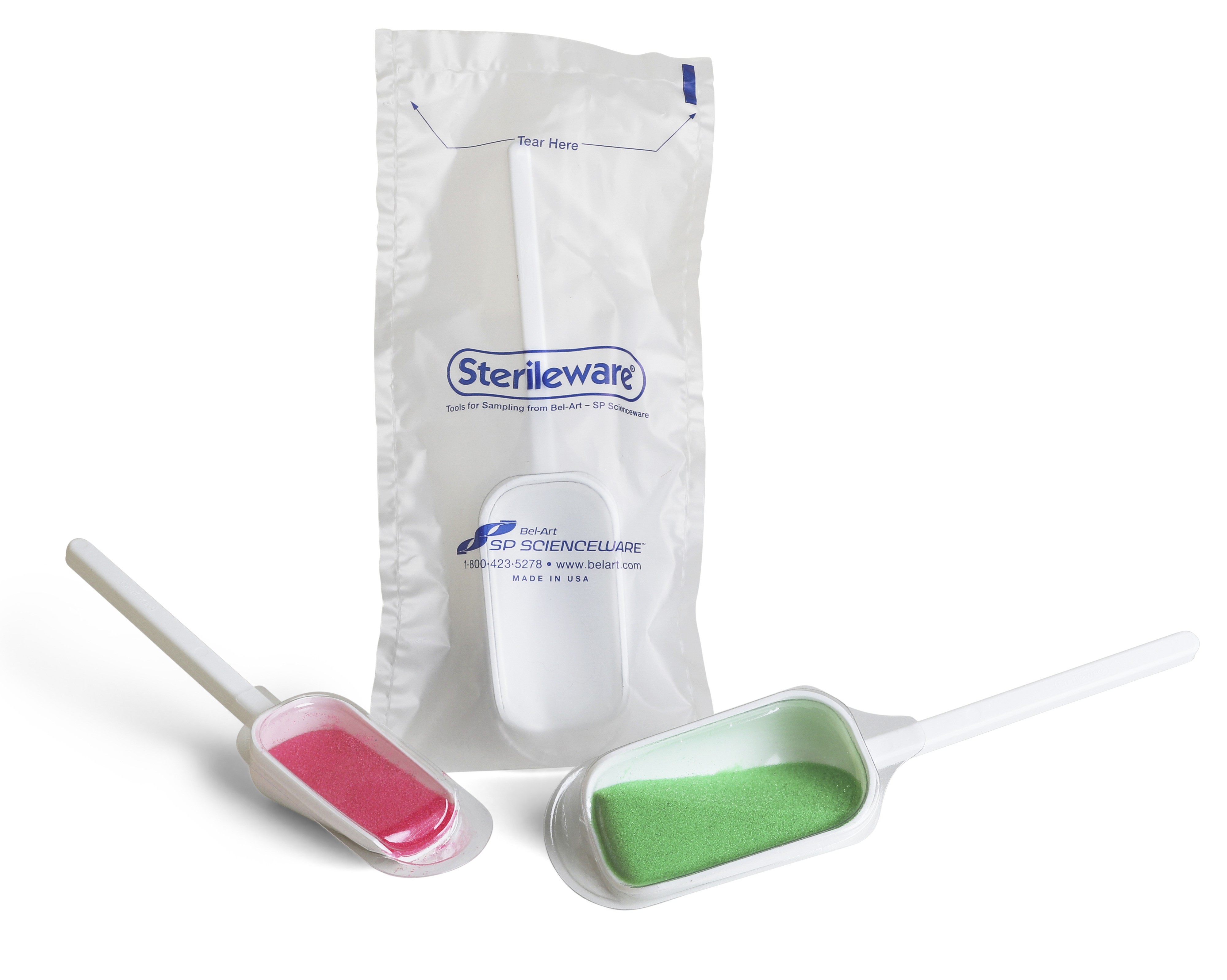 SP Bel-Art Sterileware Double Bagged Sterile Scoop Sampling System; 125ml (4oz)