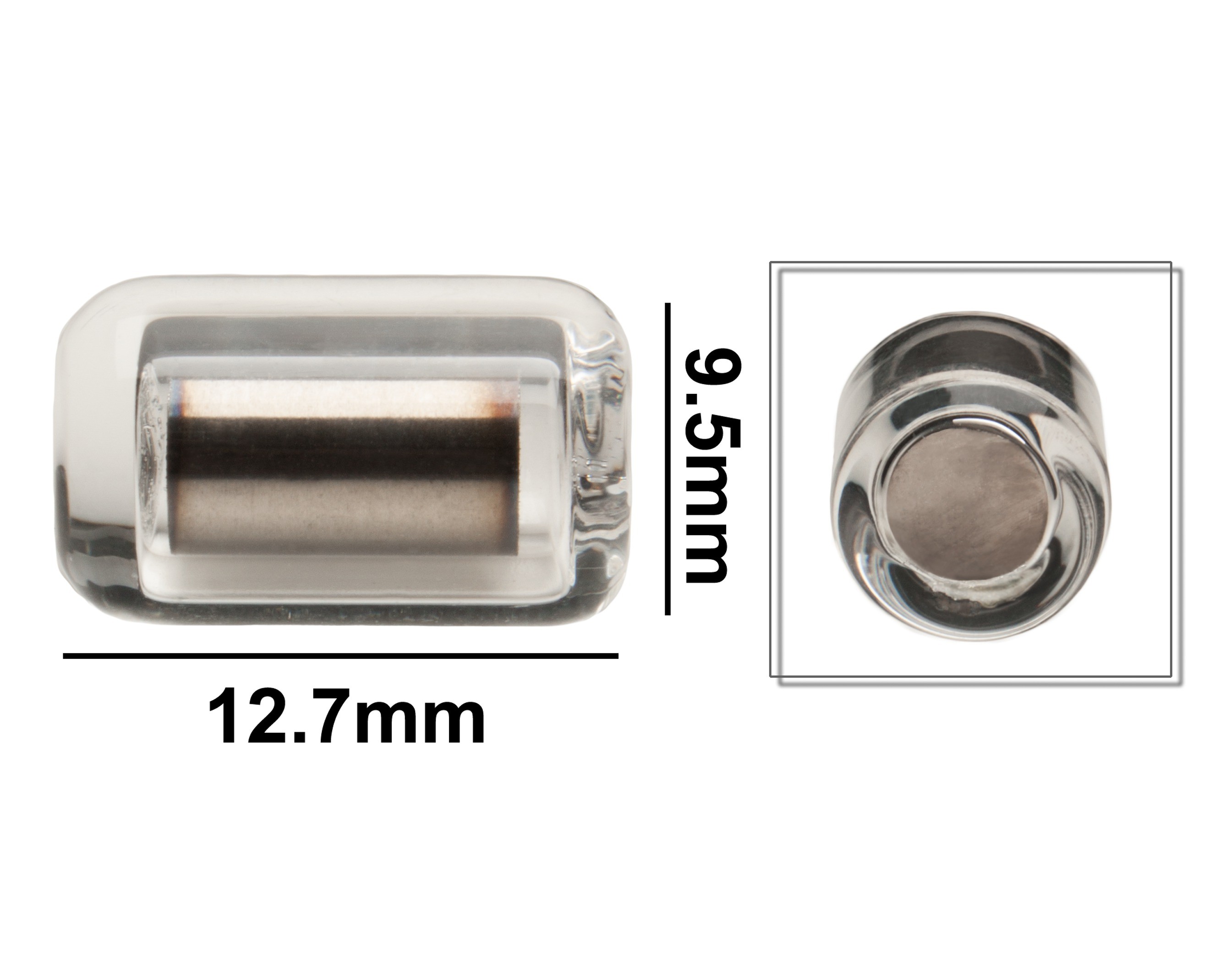 SP Bel-Art Pyrex Magnetic Stirring Bar; Glass Encapsulated, 12.7 x 9.5mm