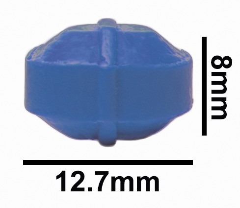 SP Bel-Art Spinbar Teflon Octagon Magnetic Stirring Bar; 12.7 x 8mm, Blue