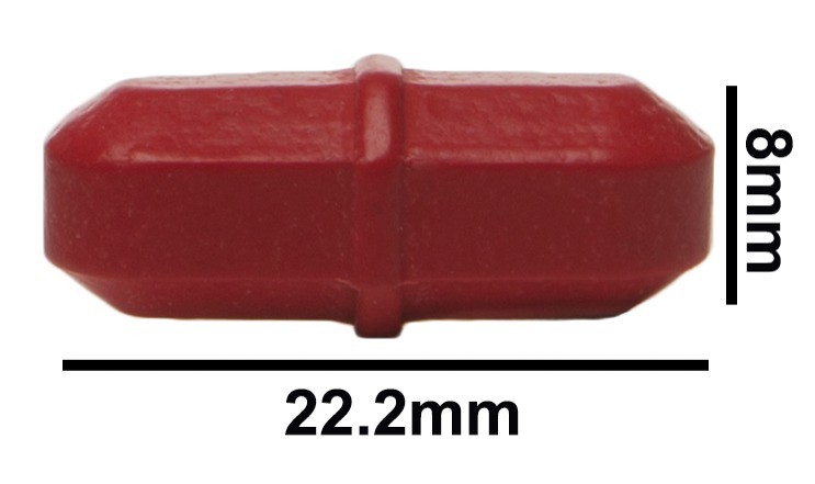 SP Bel-Art Spinbar Teflon Octagon Magnetic Stirring Bar; 22.2 x 8mm, Red