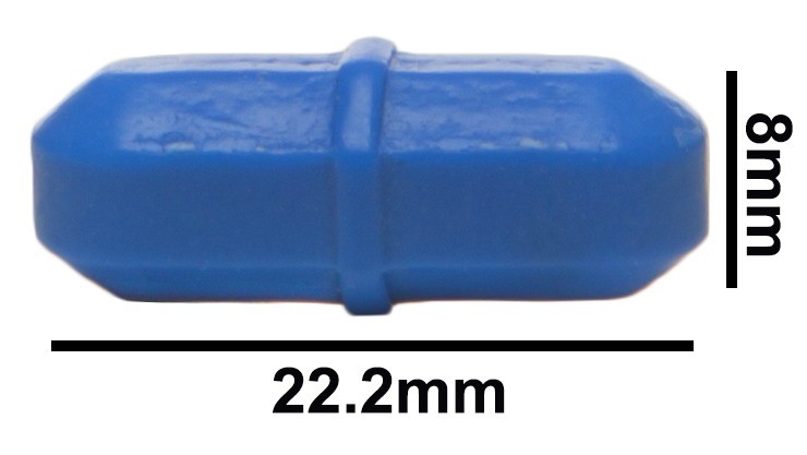 SP Bel-Art Spinbar Teflon Octagon Magnetic Stirring Bar; 22.2 x 8mm, Blue