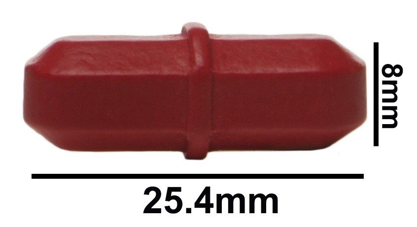 SP Bel-Art Spinbar Teflon Octagon Magnetic Stirring Bar; 25.4 x 8mm, Red