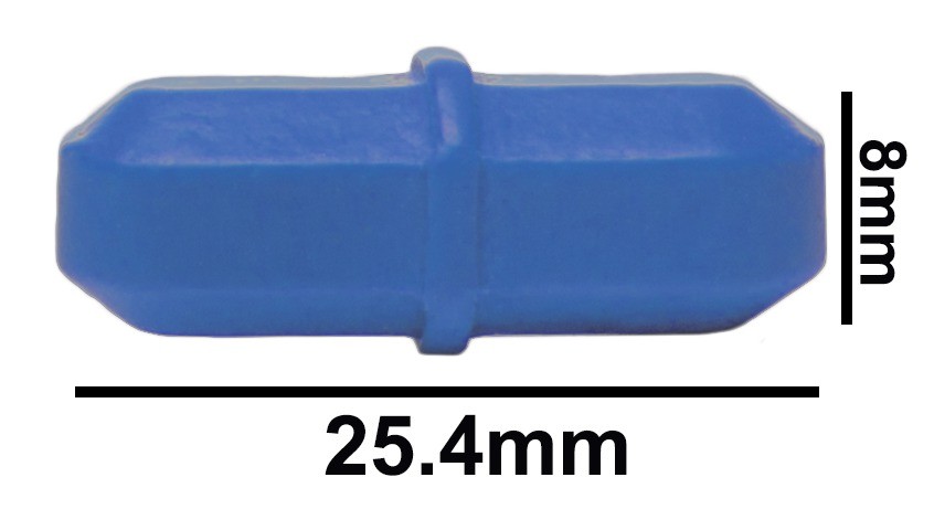 SP Bel-Art Spinbar Teflon Octagon Magnetic Stirring Bar; 25.4 x 8mm, Blue