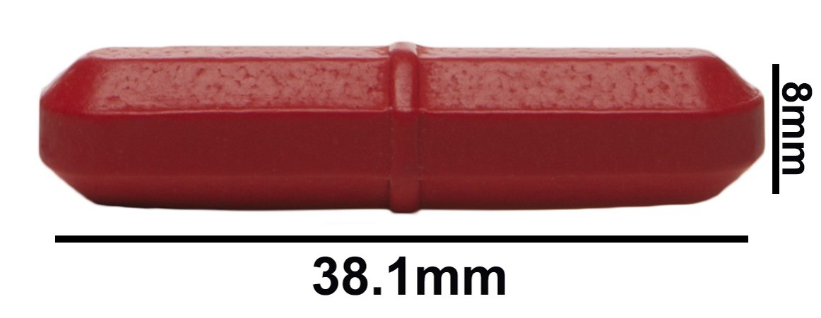 SP Bel-Art Spinbar Teflon Octagon Magnetic Stirring Bar; 38.1 x 8mm, Red