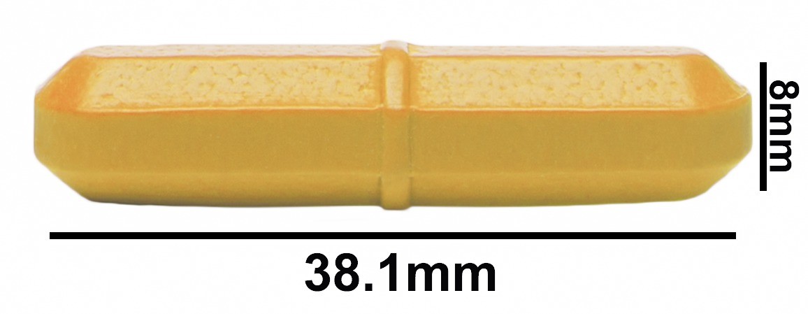 SP Bel-Art Spinbar Teflon Octagon Magnetic Stirring Bar; 38.1 x 8mm, Yellow