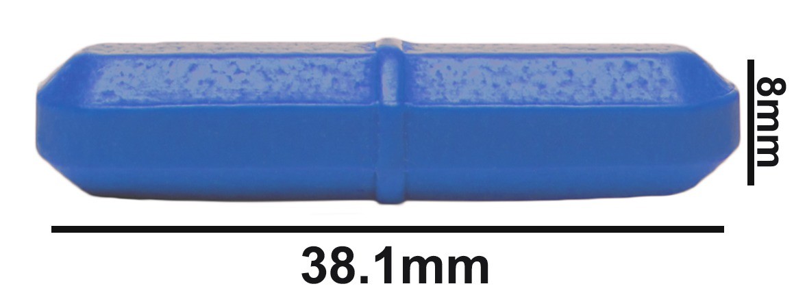 SP Bel-Art Spinbar Teflon Octagon Magnetic Stirring Bar; 38.1 x 8mm, Blue
