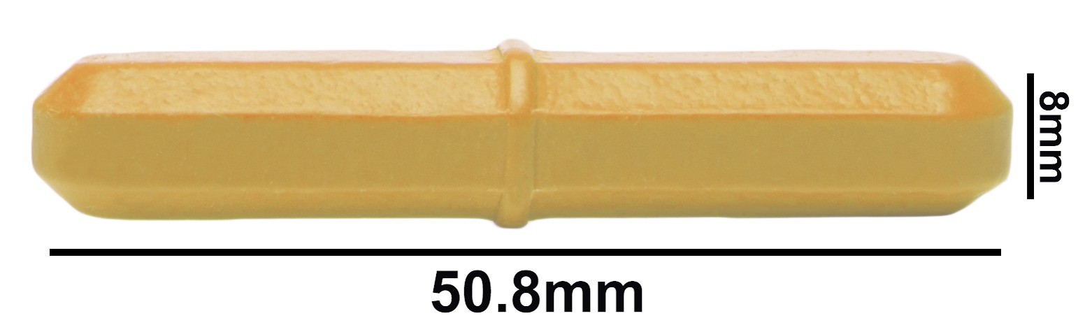 SP Bel-Art Spinbar Teflon Octagon Magnetic Stirring Bar; 50.8 x 8mm, Yellow