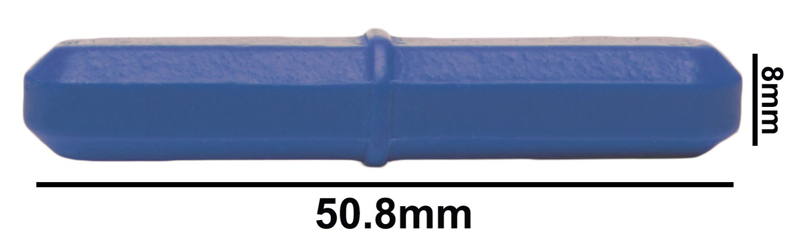 SP Bel-Art Spinbar Teflon Octagon Magnetic Stirring Bar; 50.8 x 8mm, Blue