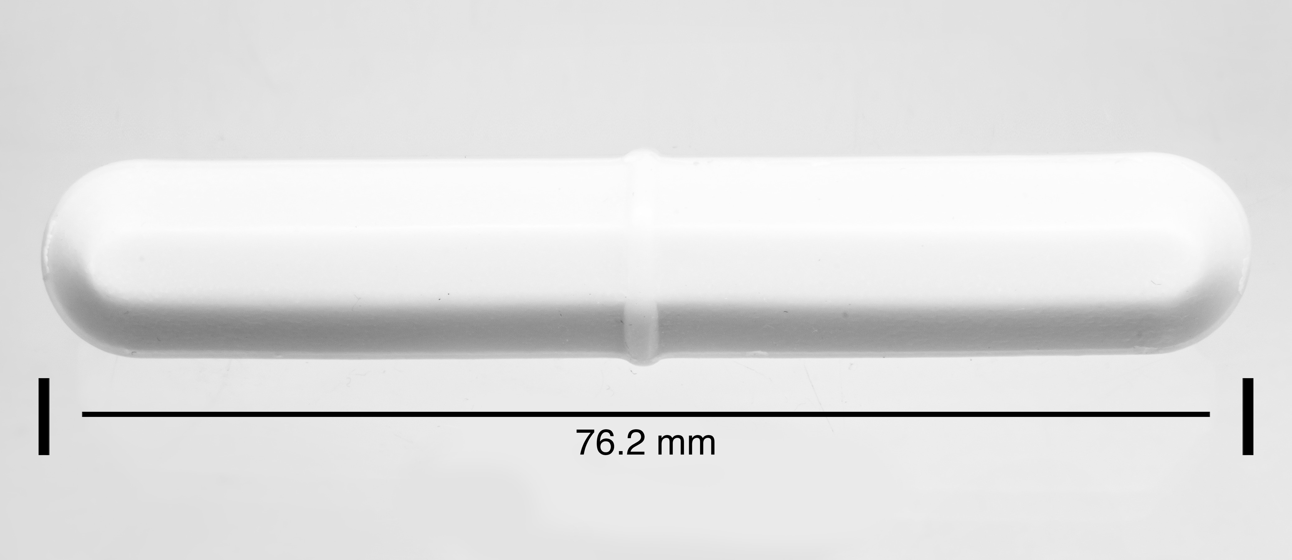 SP Bel-Art Spinbar Teflon Octagon Magnetic Stirring Bar; 76.2 x 12.7mm, White