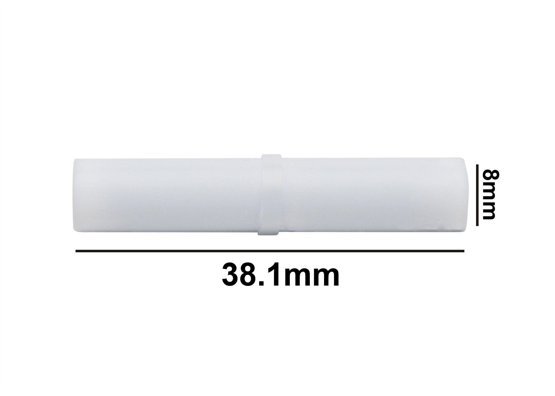 SP Bel-Art Spinbar Teflon Cylindrical Magnetic Stirring Bar; 38.1 x 8mm, White