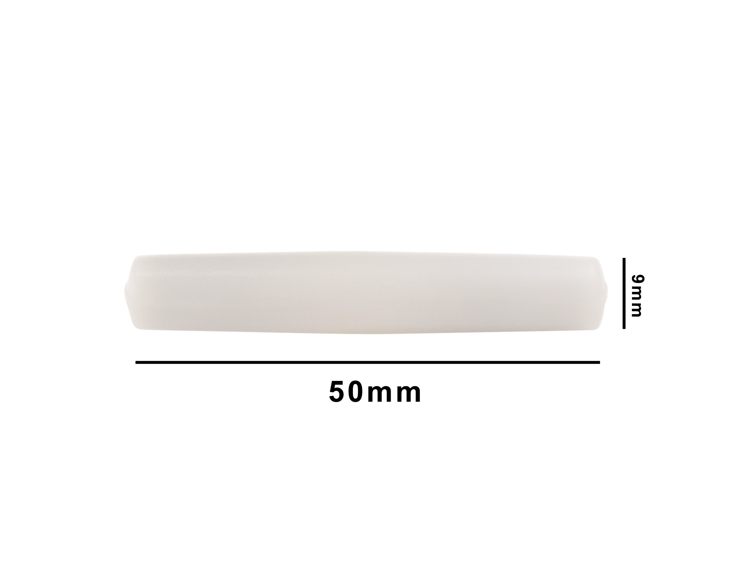SP Bel-Art Spinbar Teflon Round with Tapered Ends Magnetic Stirring Bar; 50 x 9mm, White