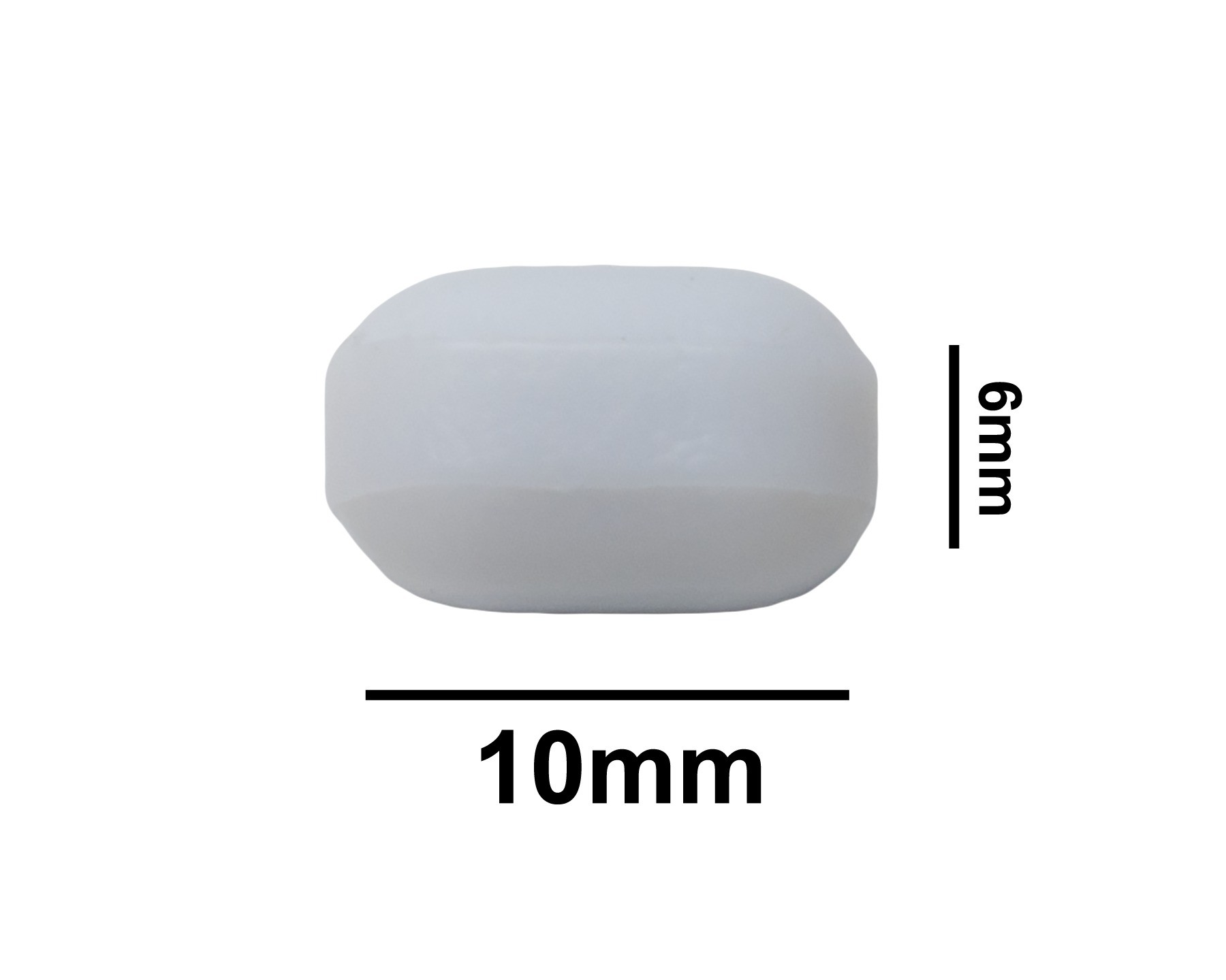 SP Bel-Art Spinbar Teflon Polygon Magnetic Stirring Bar; 10 x 6mm, White, without Pivot Ring