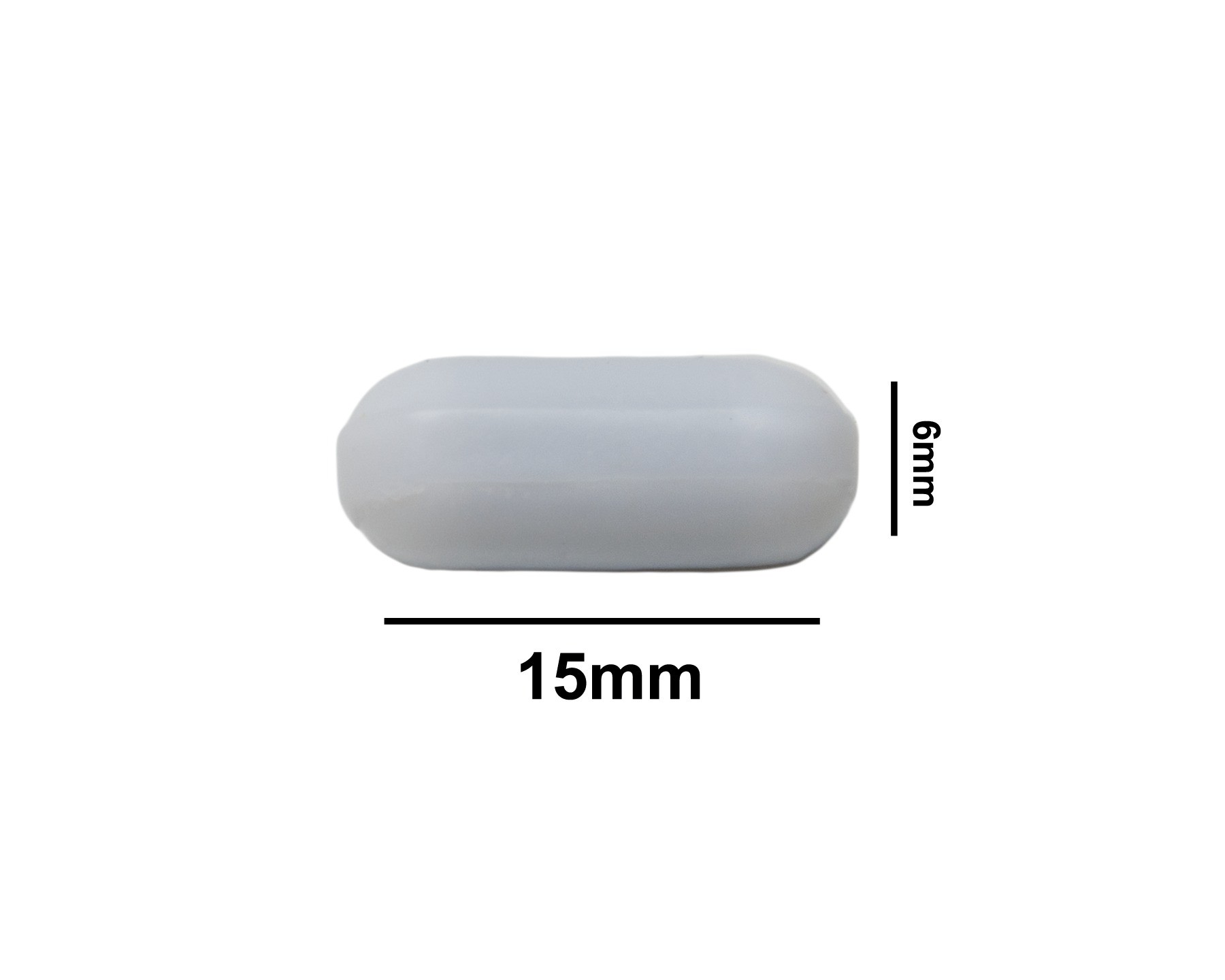 SP Bel-Art Spinbar Teflon Polygon Magnetic Stirring Bar; 15 x 6mm, White, without Pivot Ring