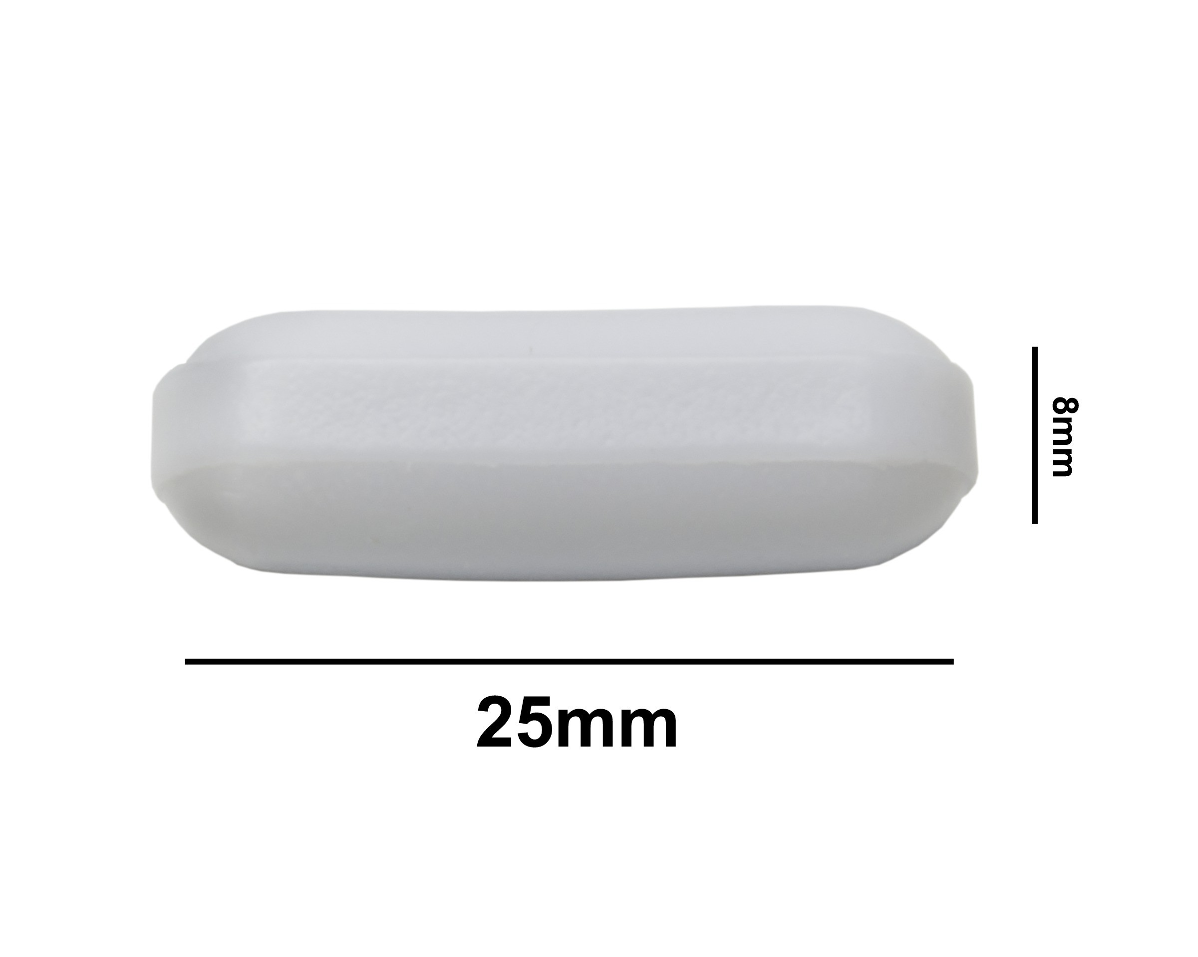 SP Bel-Art Spinbar Teflon Polygon Magnetic Stirring Bar; 25 x 8mm, White, without Pivot Ring
