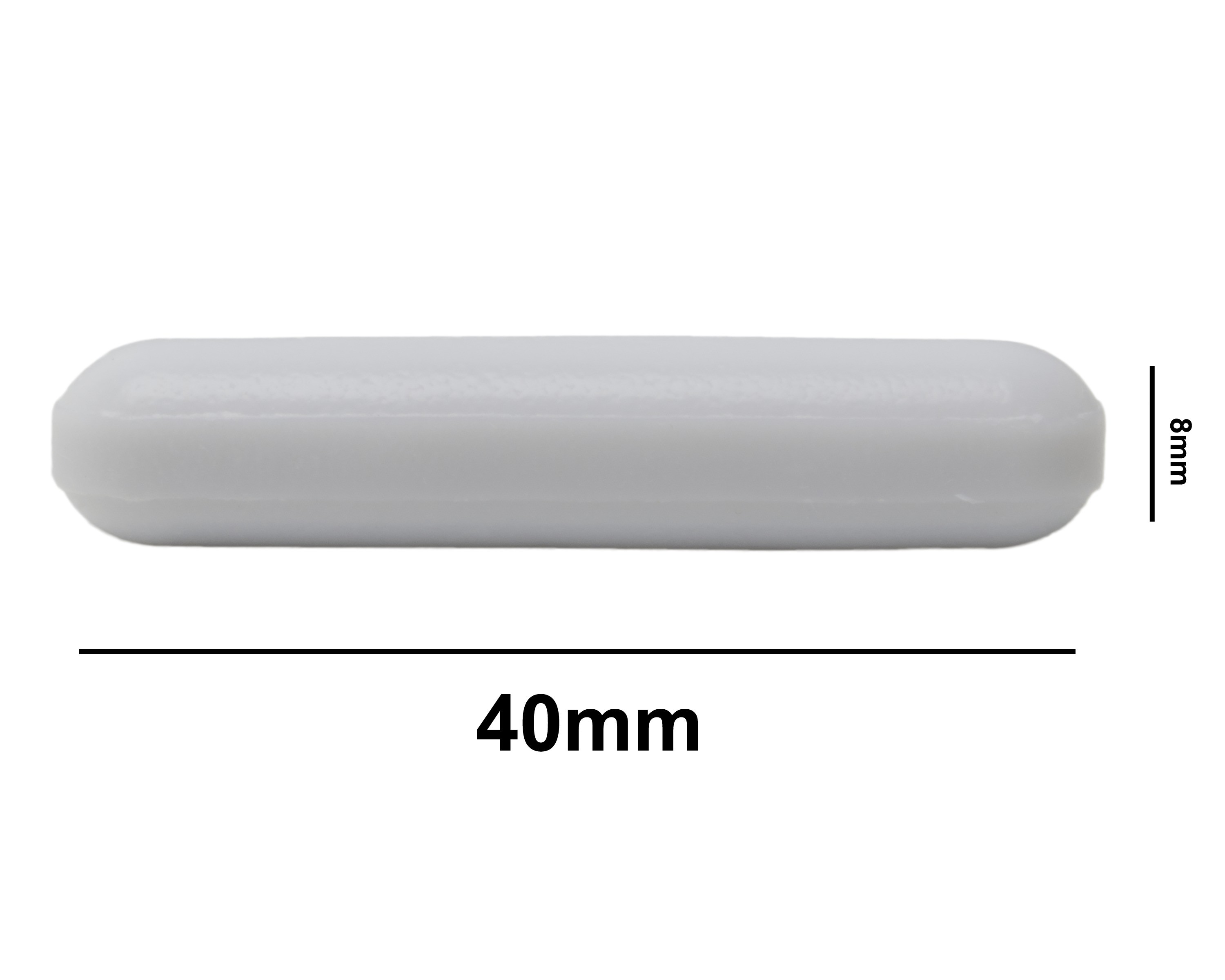 SP Bel-Art Spinbar Teflon Polygon Magnetic Stirring Bar; 20 x 8mm Without Pivot Ring White F37120-0020 