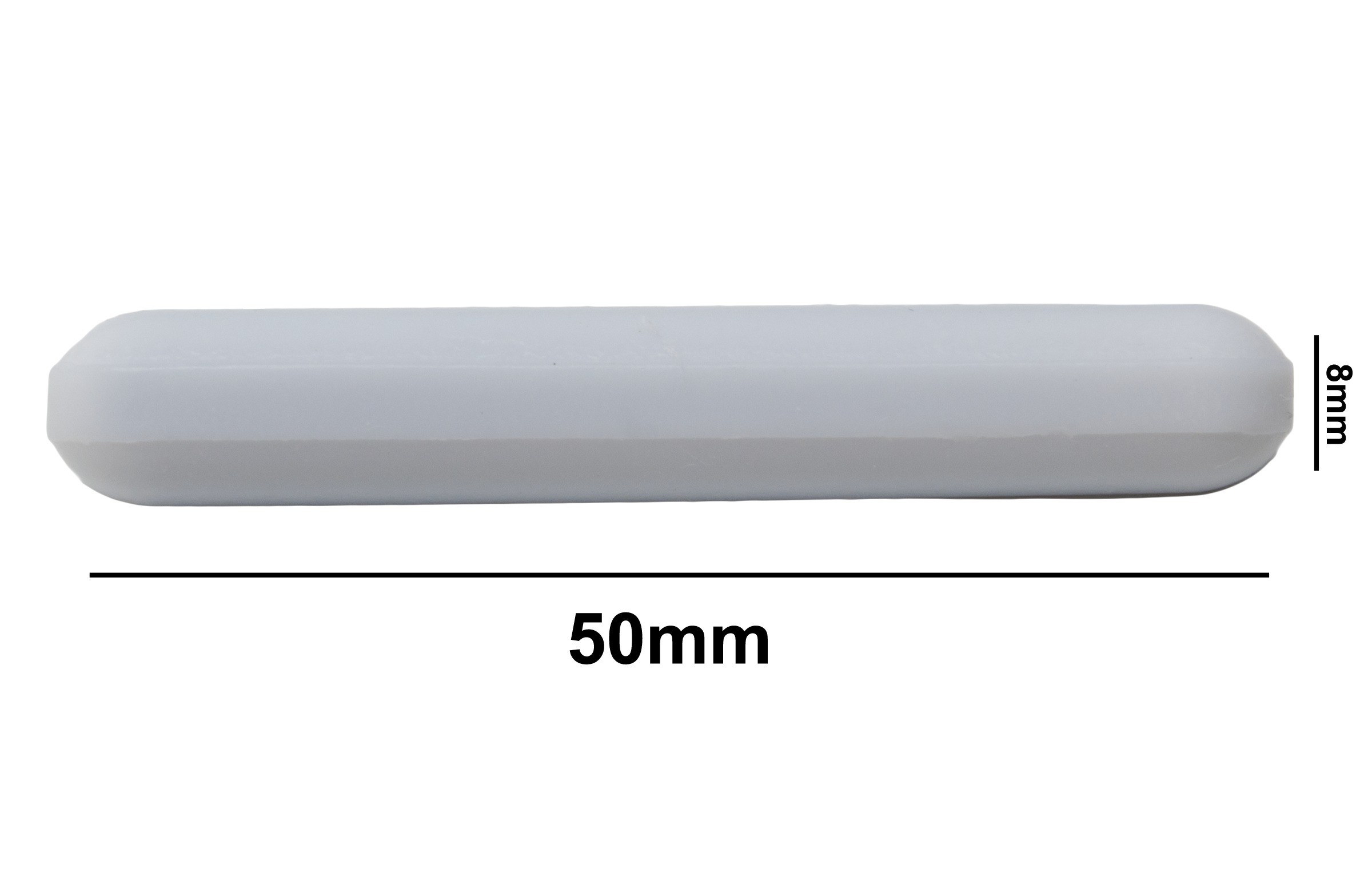 SP Bel-Art Spinbar Teflon Polygon Magnetic Stirring Bar; 50 x 8mm, White, without Pivot Ring