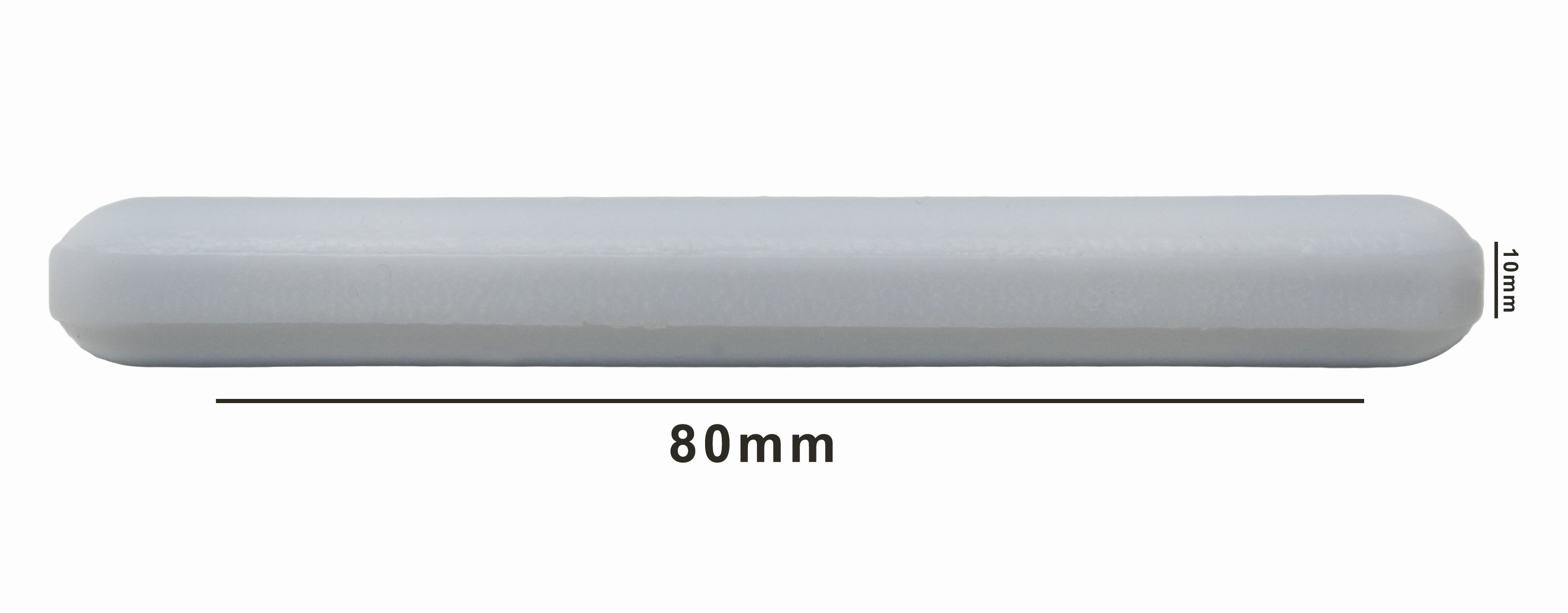 SP Bel-Art Spinbar Teflon Polygon Magnetic Stirring Bar; 80 x 10mm, White, without Pivot Ring