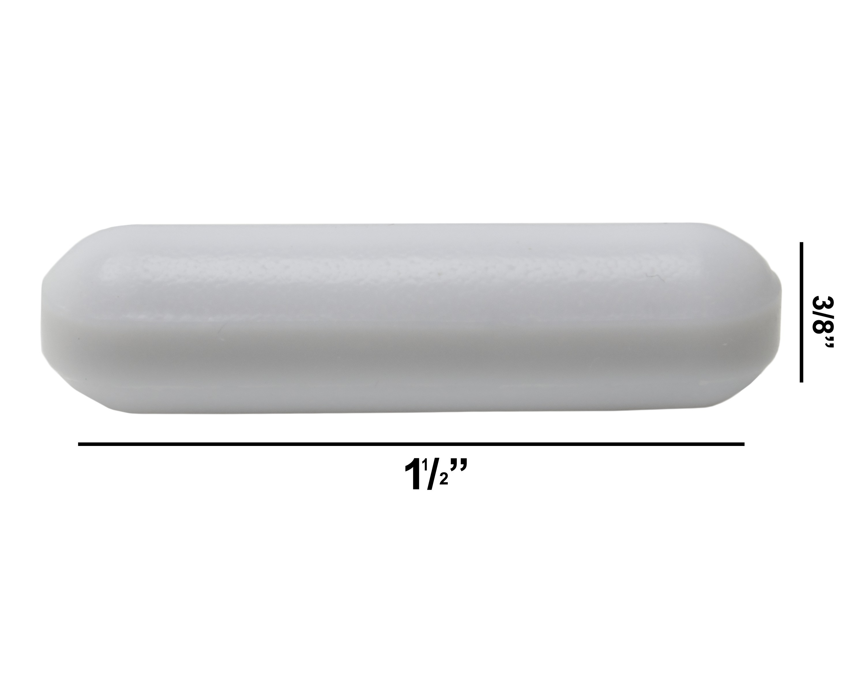 SP Bel-Art Spinbar Teflon Polygon Magnetic Stirring Bar; 1½ x ⅜ in., White, without Pivot Ring