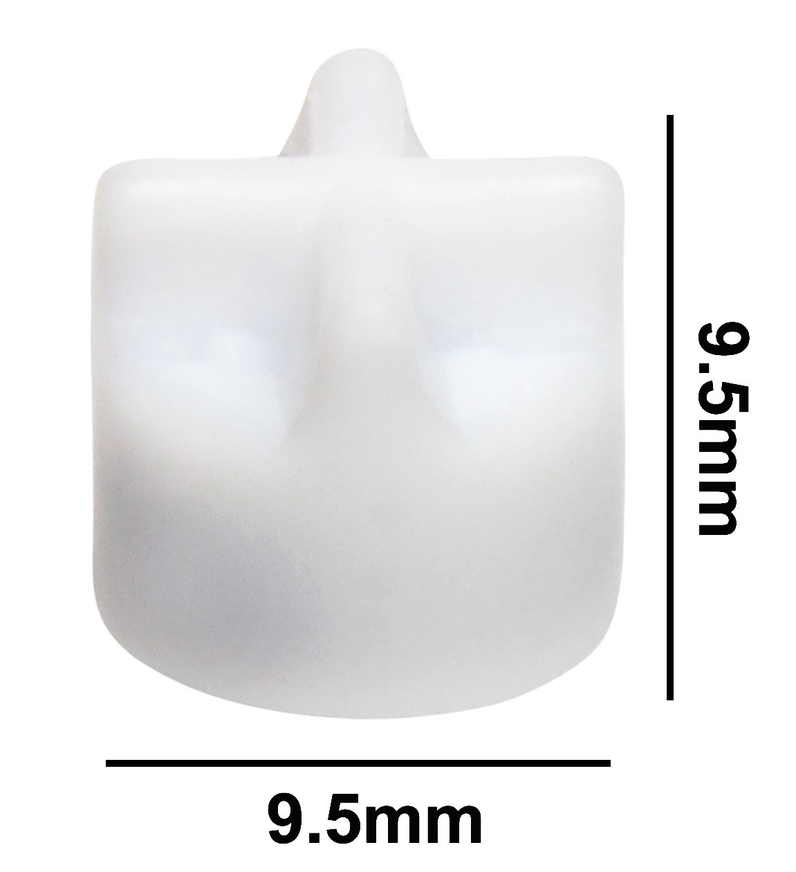 SP Bel-Art Spinfin Teflon Magnetic Stirring Bar; 9.5 x 9.5mm, White