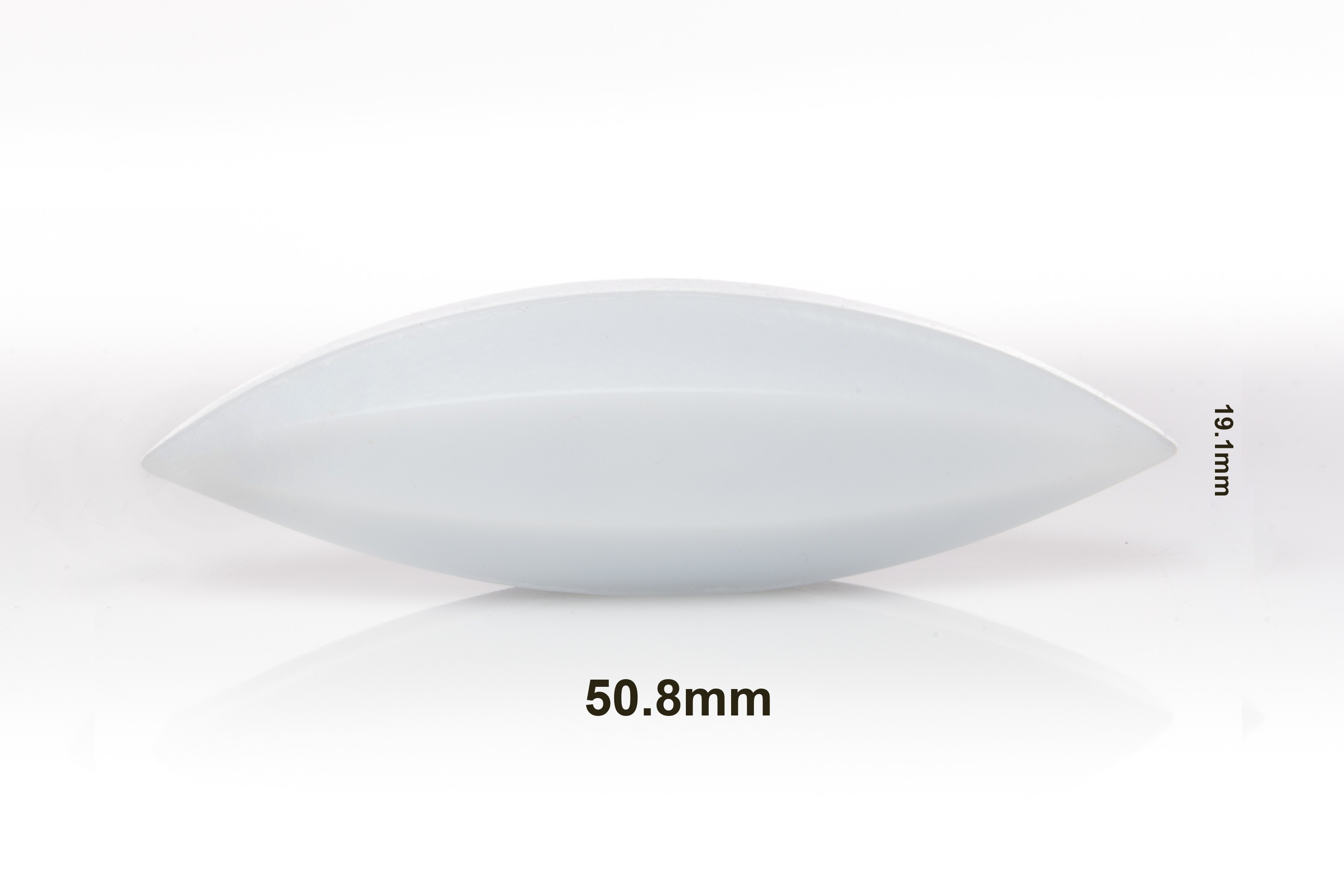 SP Bel-Art Spinbar Teflon Elliptical (Egg-Shaped) Magnetic Stirring Bar; 50.8 x 19.1mm, White