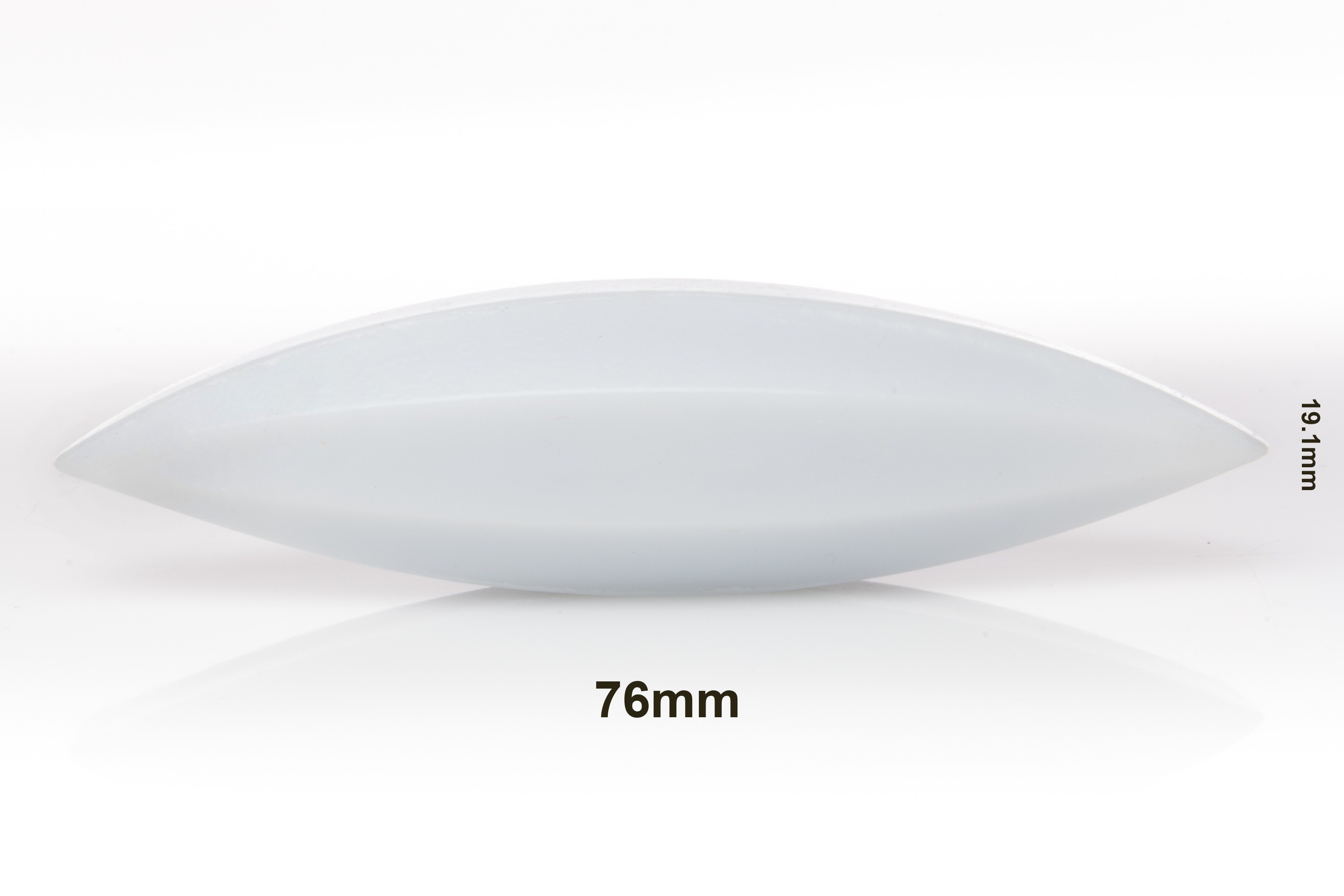 SP Bel-Art Spinbar Teflon Elliptical (Egg-Shaped) Magnetic Stirring Bar; 76 x 19.1mm, White
