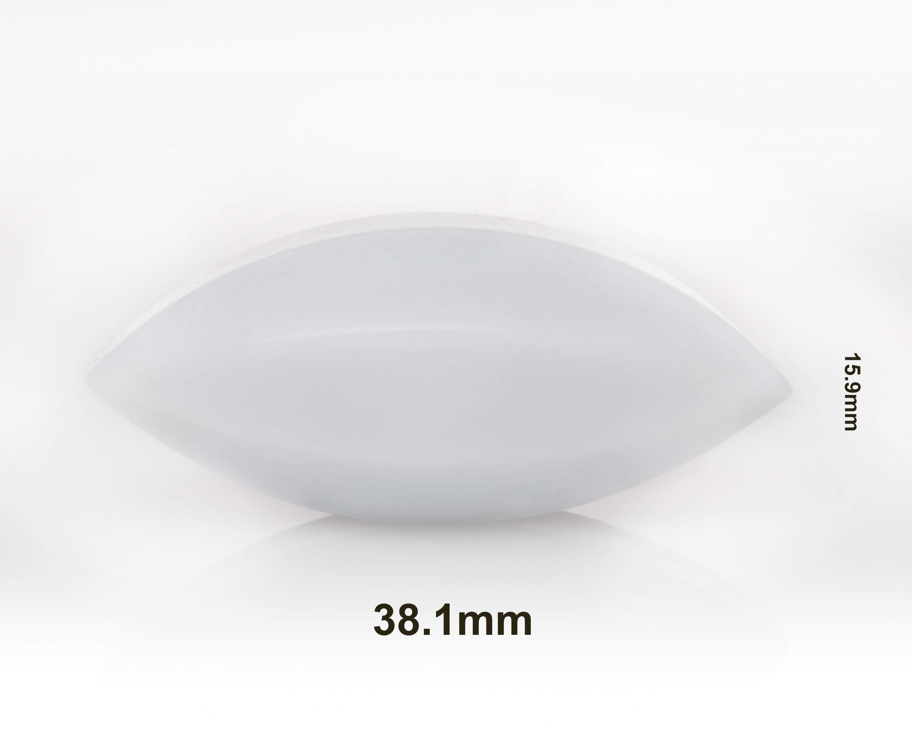 SP Bel-Art Spinbar Teflon Elliptical (Egg-Shaped) Magnetic Stirring Bar; 38.1 x 15.9mm, White