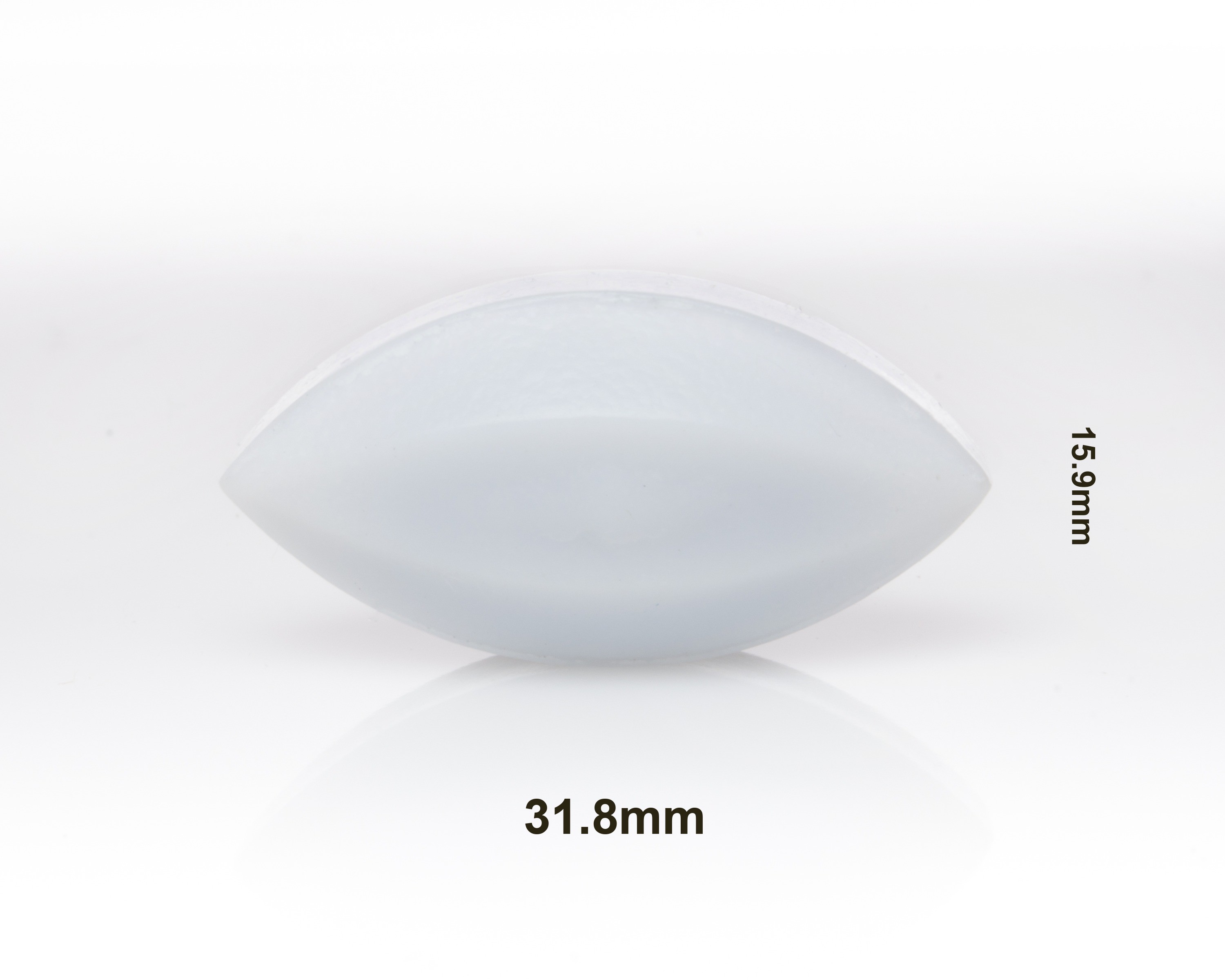 SP Bel-Art Spinbar Teflon Elliptical (Egg-Shaped) Magnetic Stirring Bar; 31.8 x 15.9mm, White