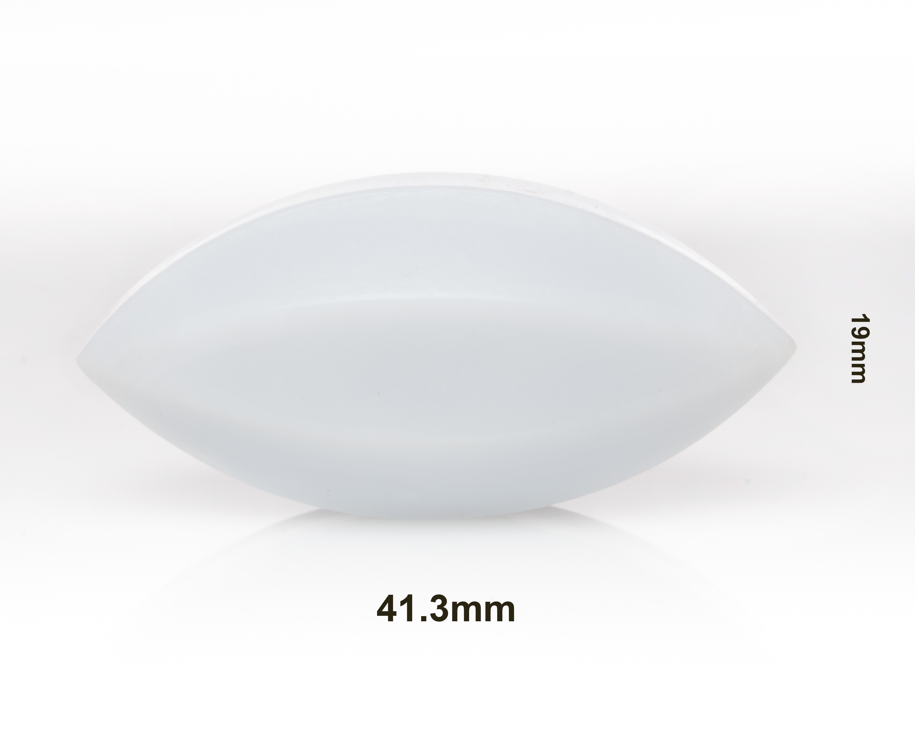 SP Bel-Art Spinbar Teflon Elliptical (Egg-Shaped) Magnetic Stirring Bar; 41.3 x 19mm, White 