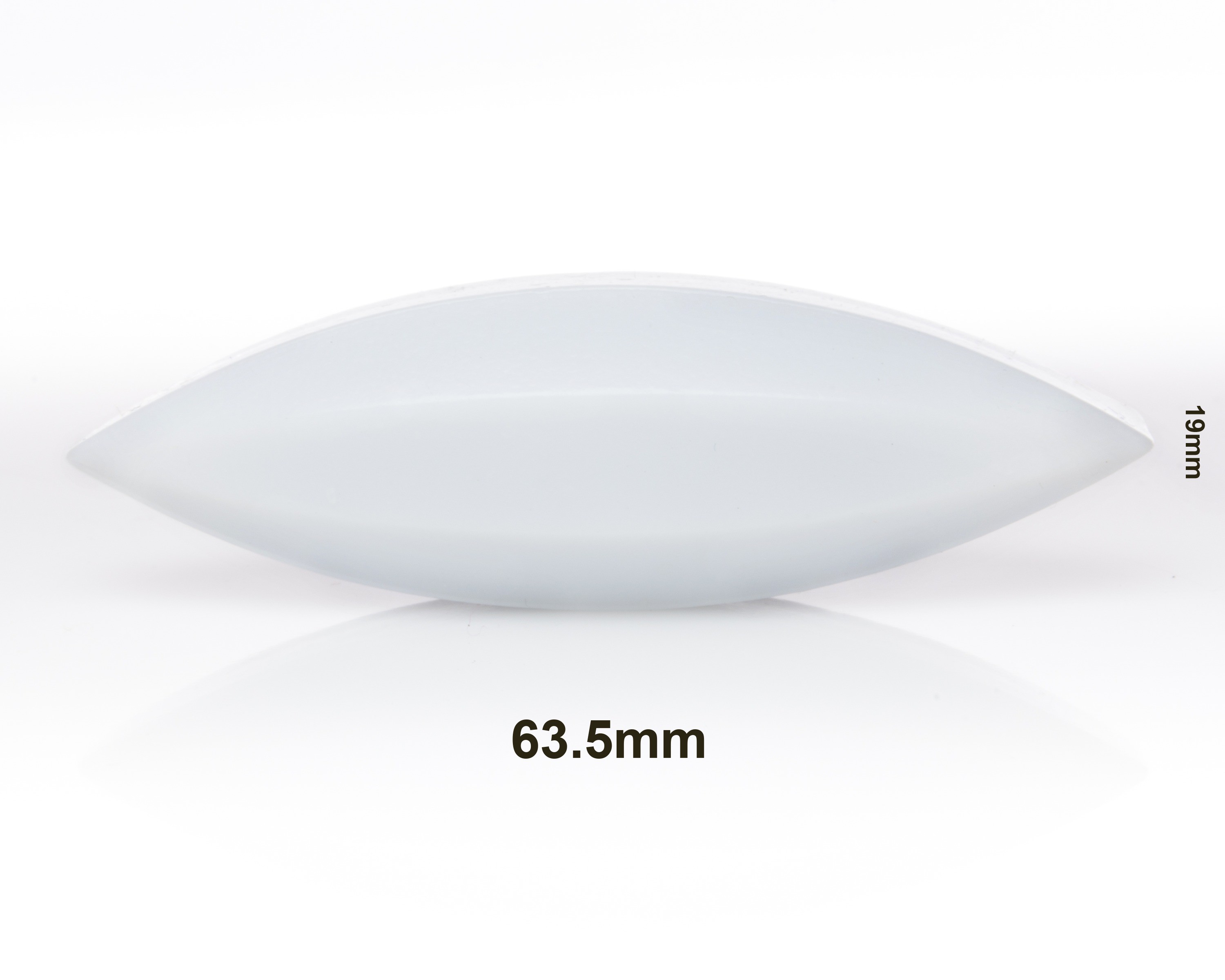 SP Bel-Art Spinbar Teflon Elliptical (Egg-Shaped) Magnetic Stirring Bar; 63.5 x 19mm, White