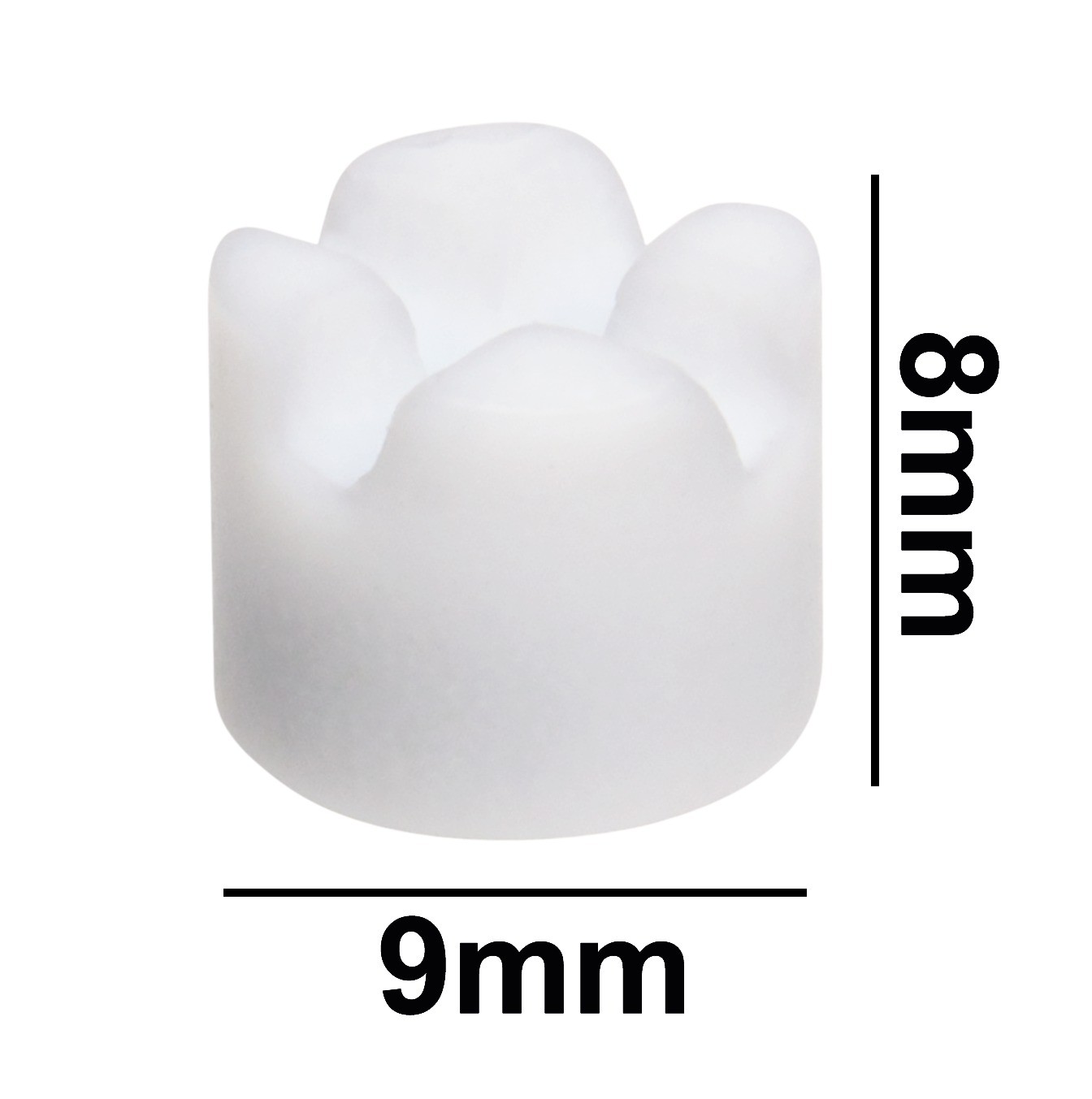 SP Bel-Art Spinbar Teflon Cell (Cuvette) Magnetic Stirring Bar; 9 x 8mm, White