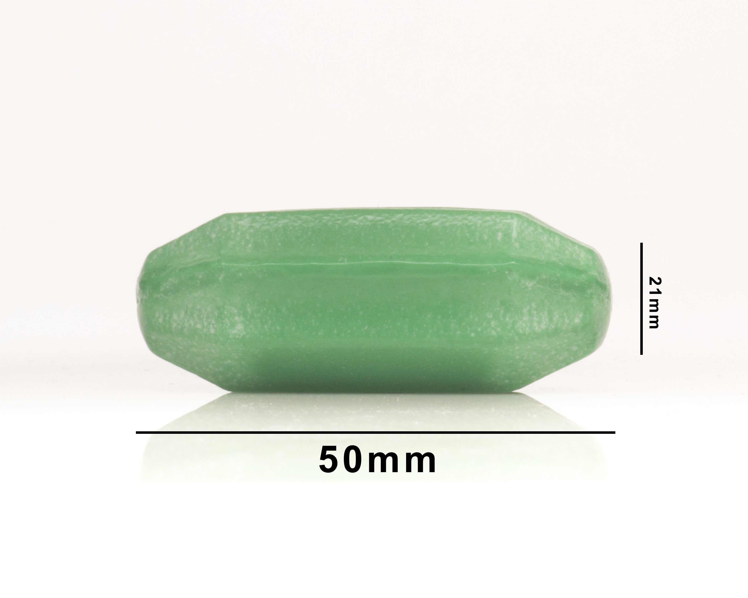 SP Bel-Art Spinbar Rare Earth Teflon Fluted Octagonal Magnetic Stirring Bar; 50 x 21mm, Green