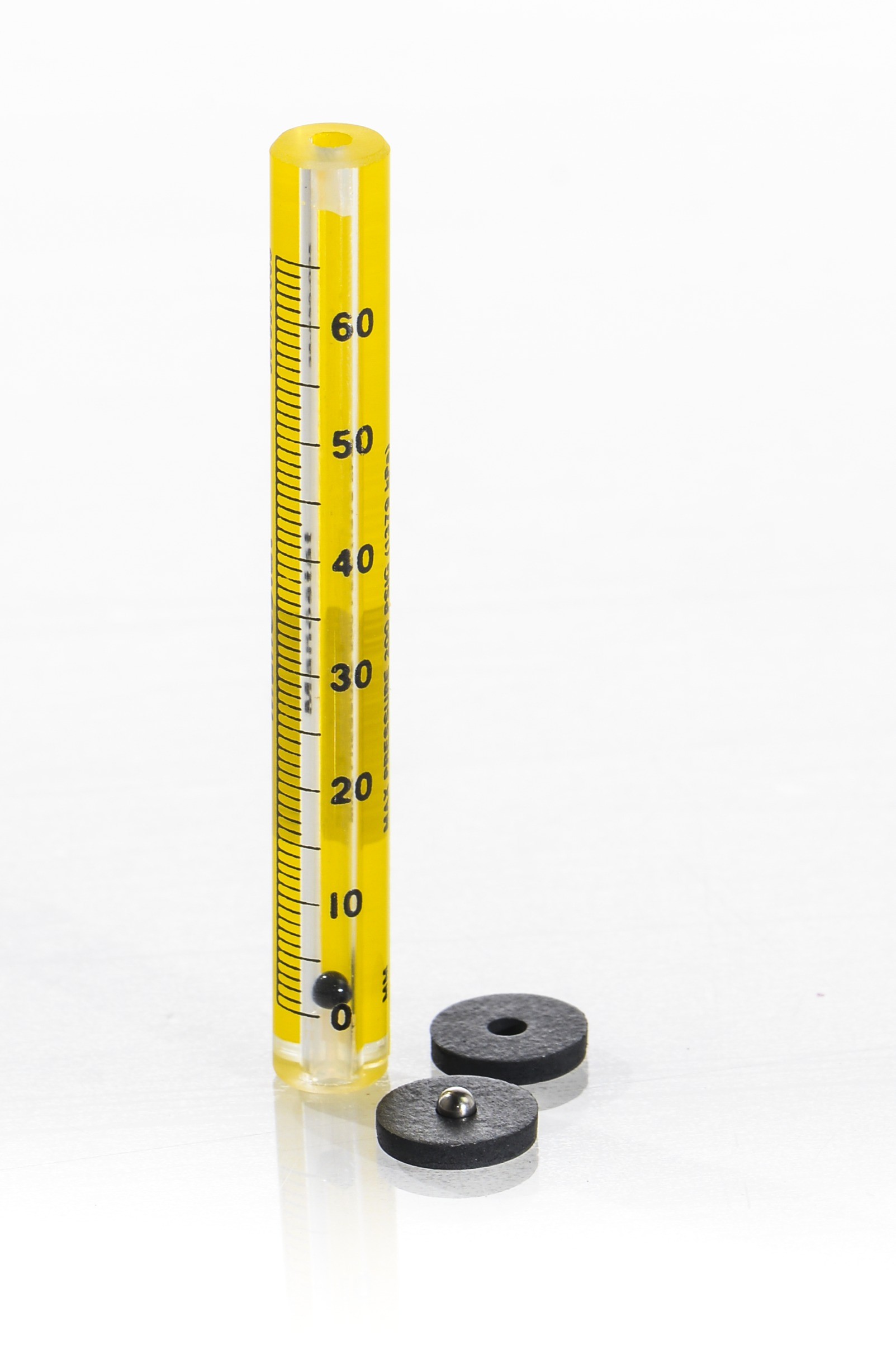 SP Bel-Art Riteflow Borosilicate Glass Unmounted Flowmeter; 65mm Scale, Size 1
