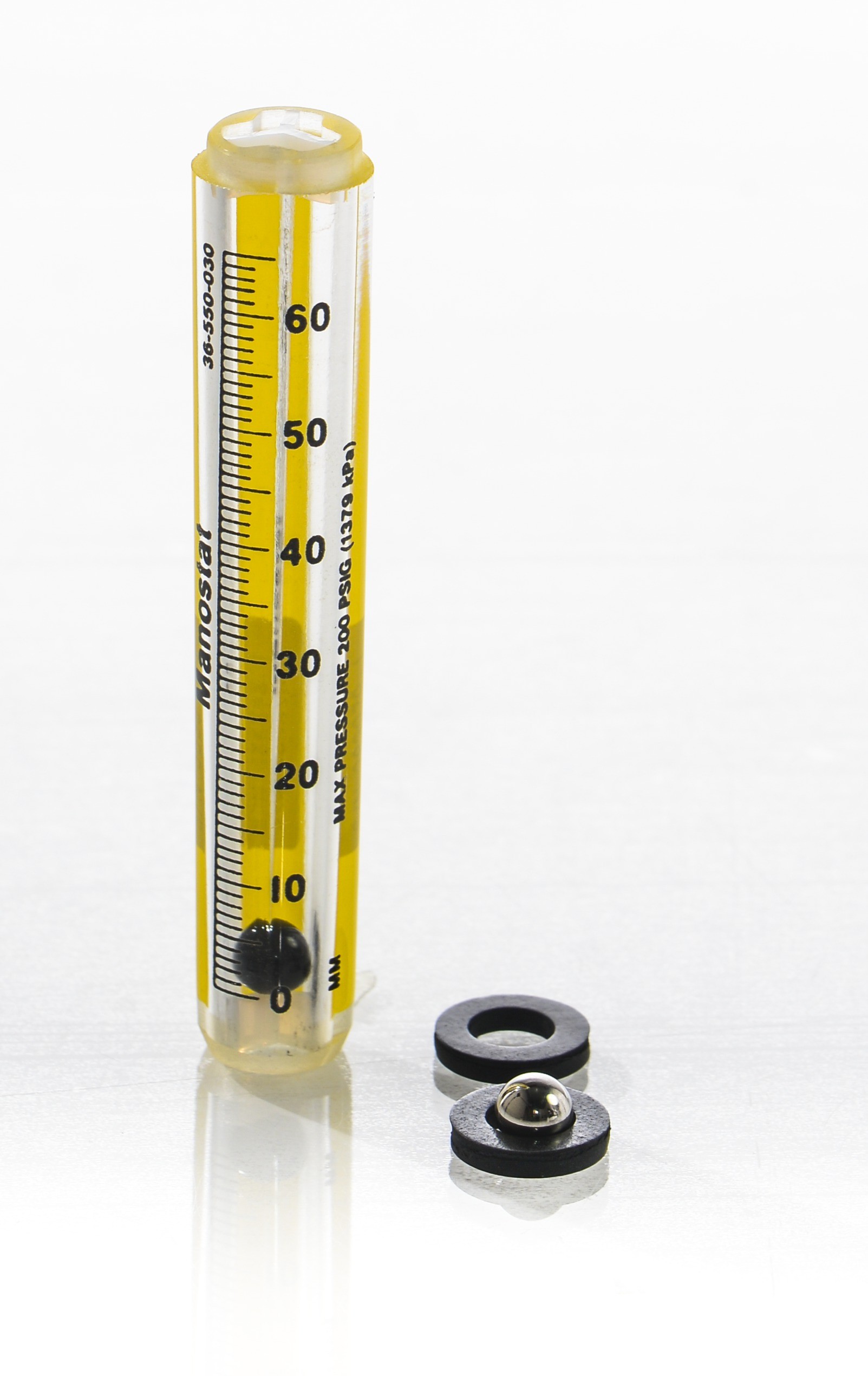 SP Bel-Art Riteflow Borosilicate Glass Unmounted Flowmeter; 65mm Scale, Size 6