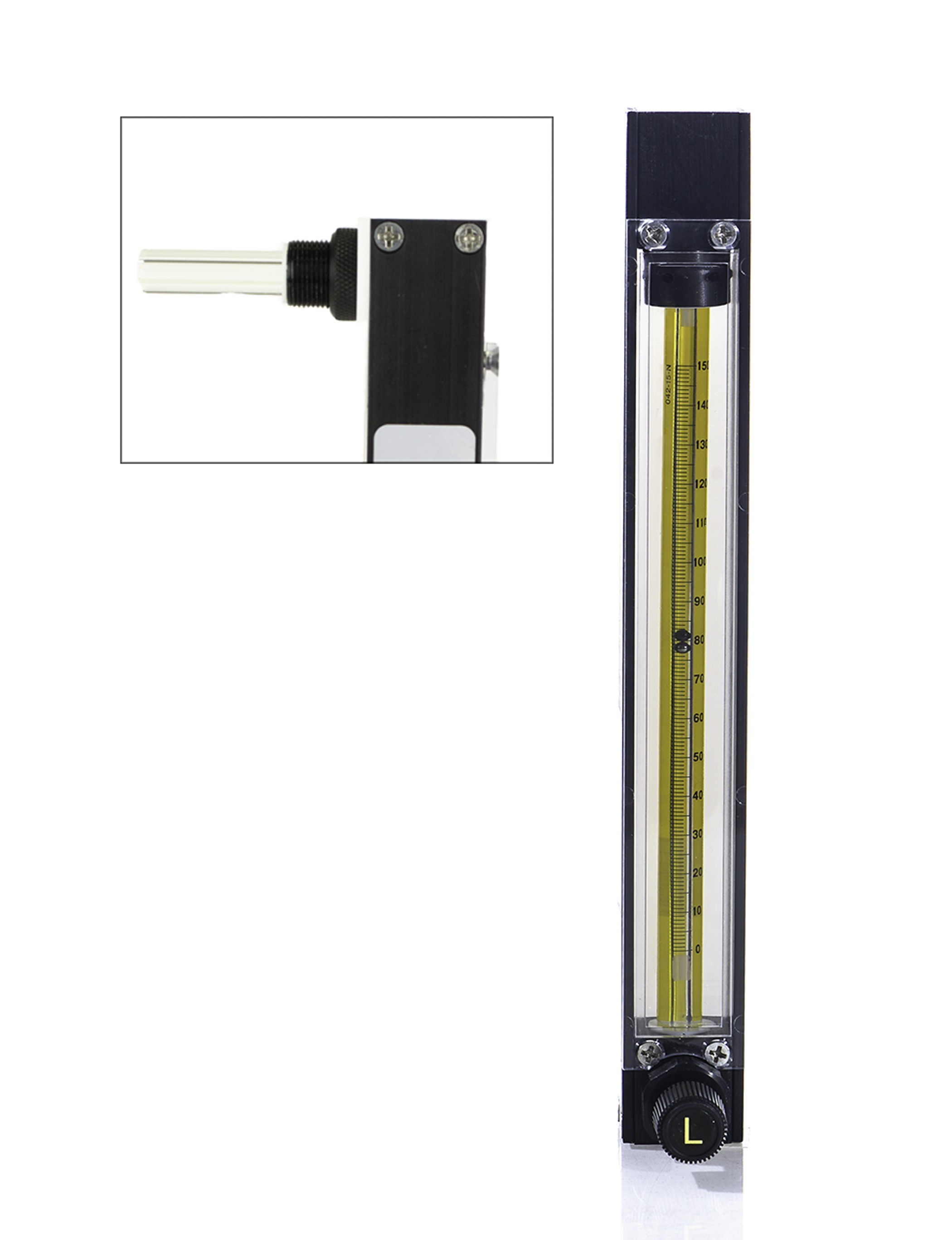 SP Bel-Art Riteflow PTFE Mounted Flowmeter; 150mm Scale, Size 1