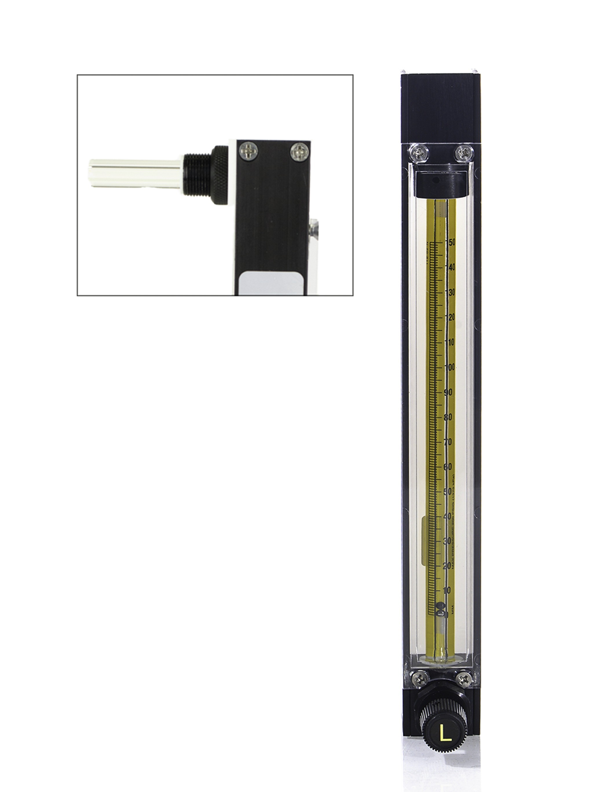 SP Bel-Art Riteflow PTFE Mounted Flowmeter; 150mm Scale, Size 2