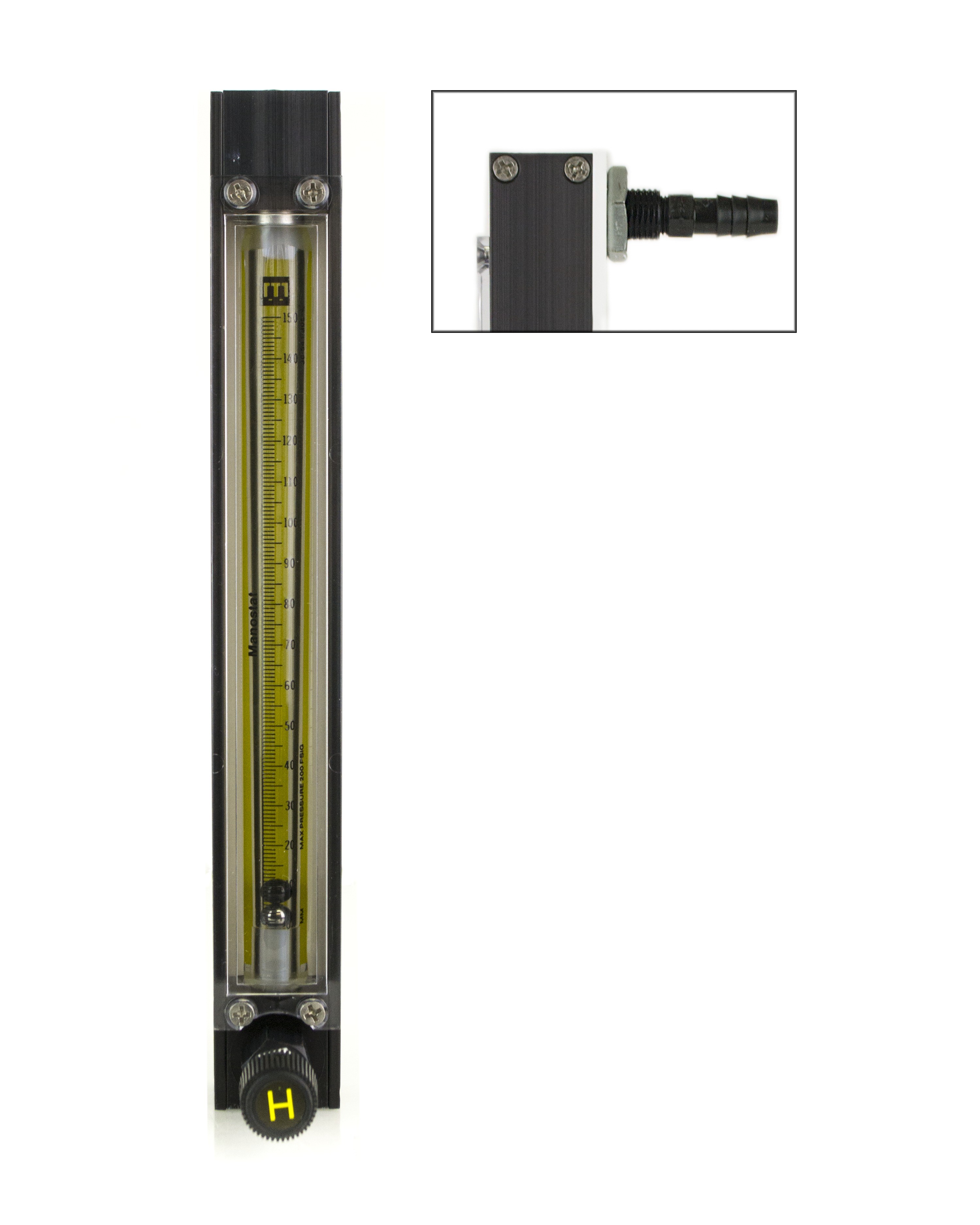 SP Bel-Art Riteflow Aluminum Mounted Flowmeter; 150mm Scale, Size 5