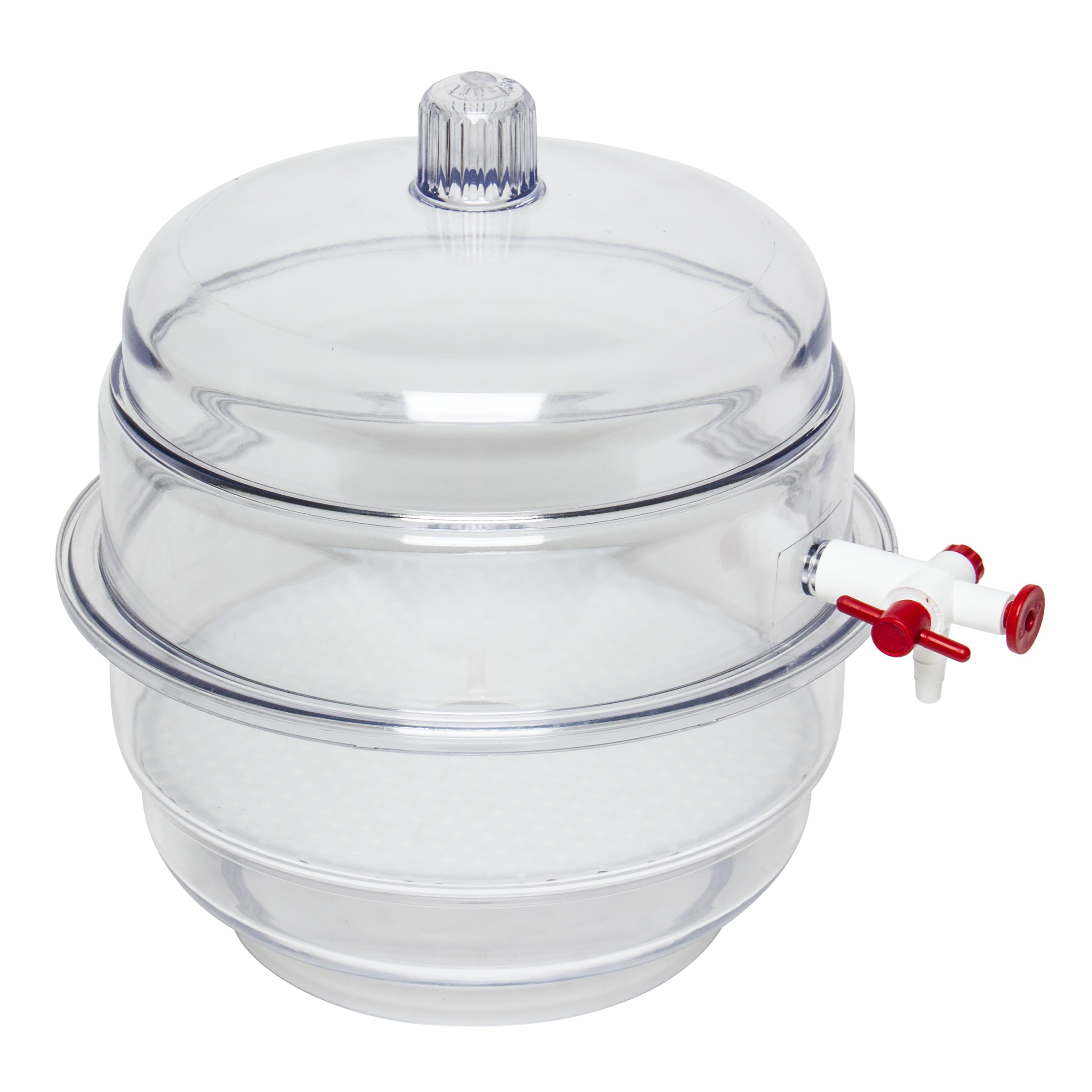 SP Bel-Art "SPACE SAVER" Polycarbonate Vacuum Desiccator with Clear Polycarbonate Bottom; 0.20 cu. ft.