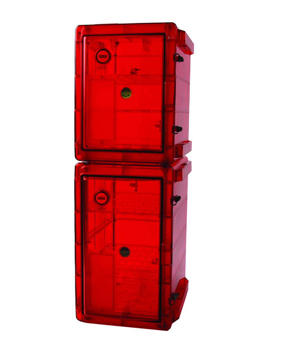 Bundled Secador Gas-Purge Desiccator Cabinets in Amber Color
