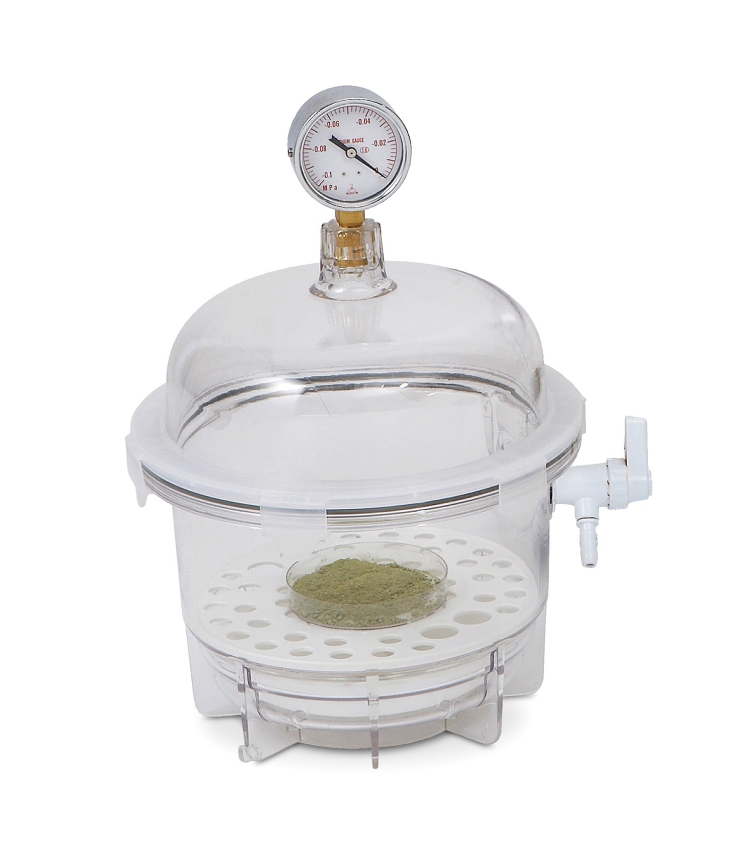 SP Bel-Art Lab Companion Clear Polycarbonate Round Style Vacuum Desiccator; 6 Liter